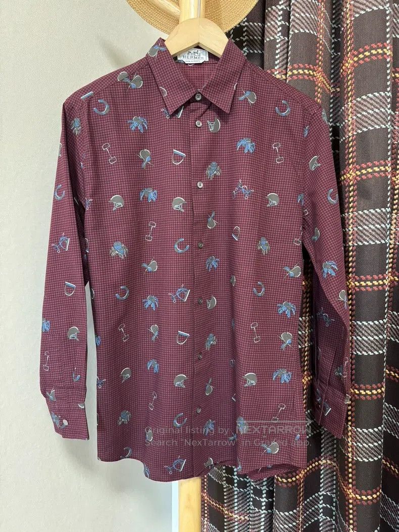 Hermes Hermes size 38 Shirt with special color, classic pattern de Size XS / US 0-2 / IT 36-38 - 1 Thumbnail