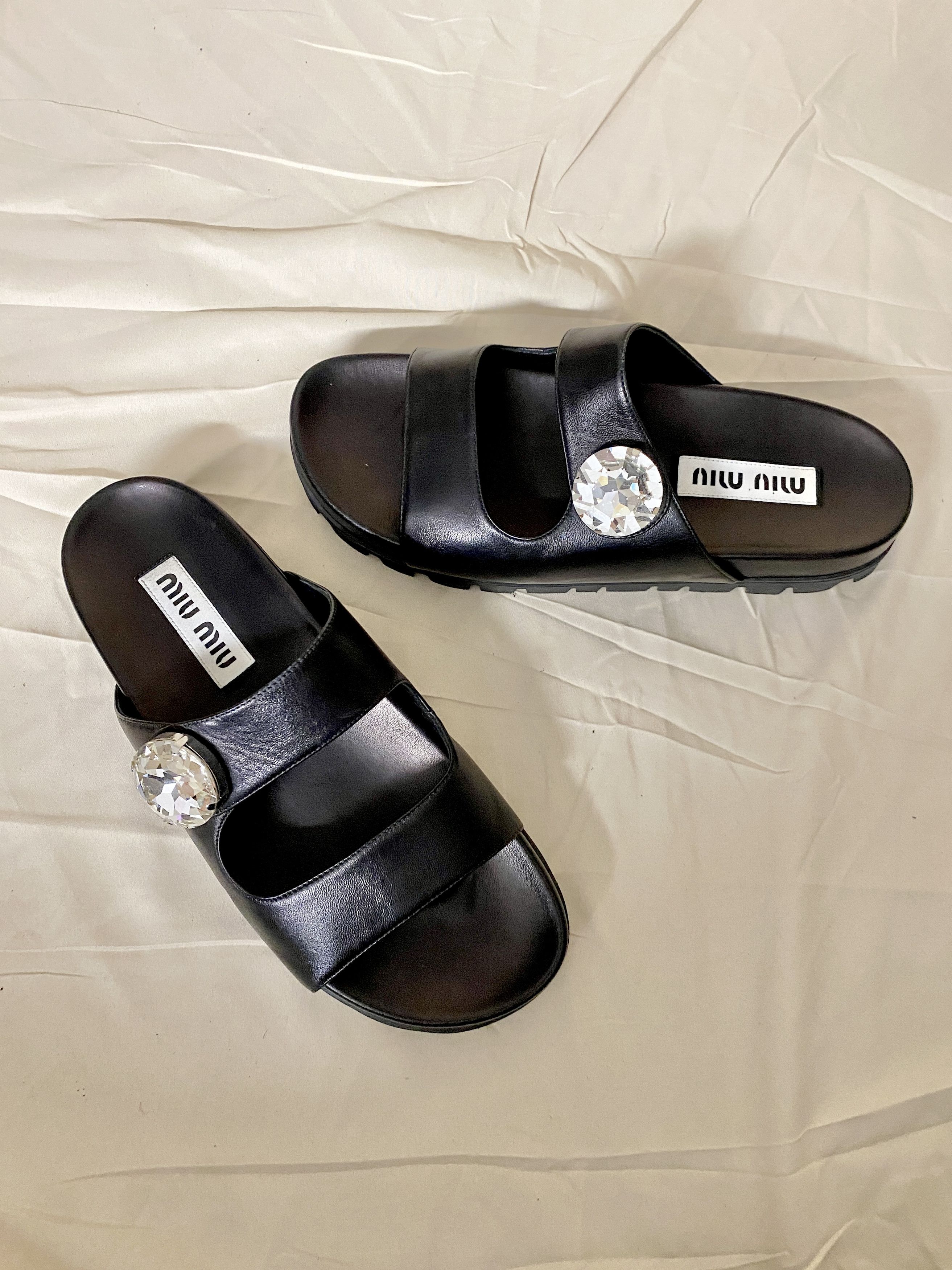Miu Miu Miu Miu Crystal Sandals Size US 10 / IT 40 - 1 Thumbnail