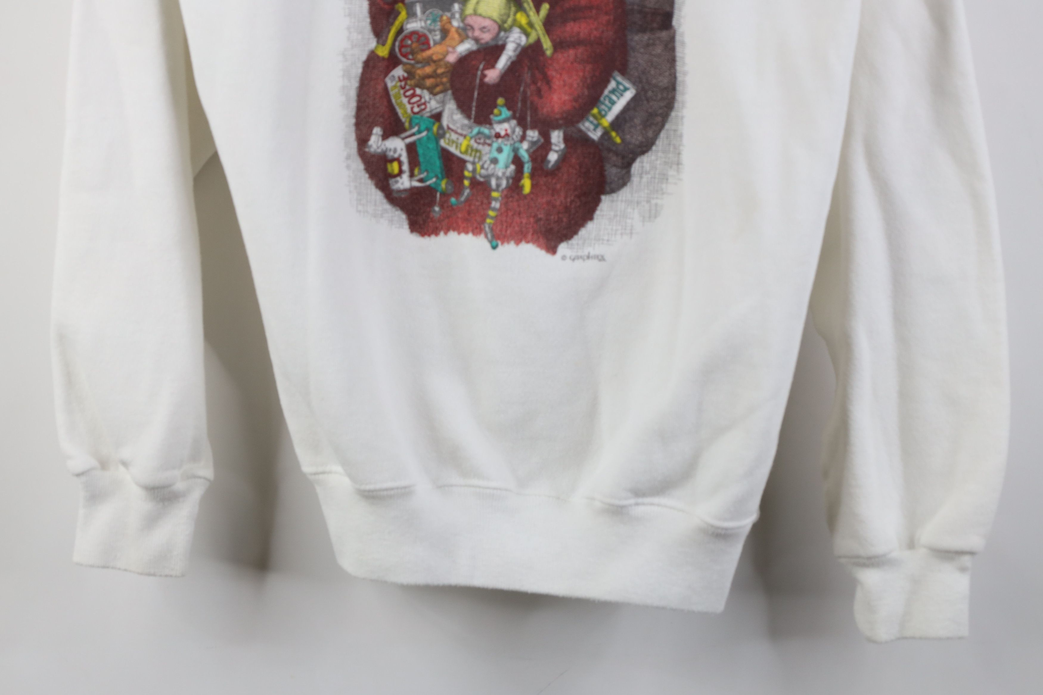Vintage Vintage 80s Christmas You'd Better Santa Claus Sweatshirt Size L / US 10 / IT 46 - 3 Thumbnail