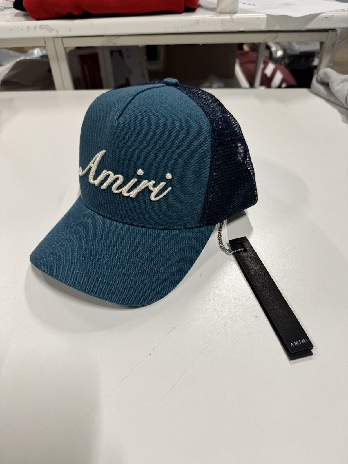 Amiri Script Logo Trucker Cap NEW 425$ 
