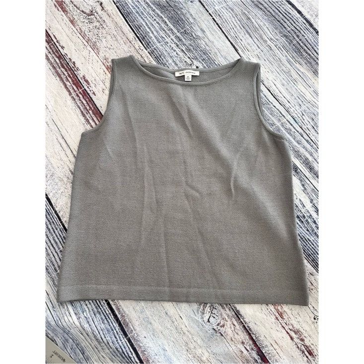 St. John St. John Classic Sleeveless Gray Knit Tank Top Size M / US 6-8 / IT 42-44 - 2 Thumbnail