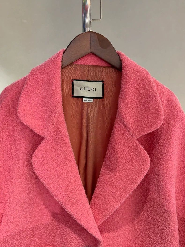 Gucci Gucci Pink wool coat 2502-Nextarrow Size US XXS / EU 40 - 3 Thumbnail
