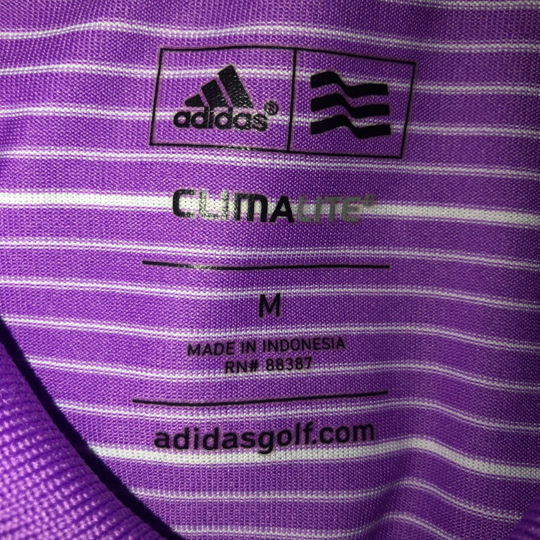 Adidas Adidas Purple Striped Polo Shirt Mens M Size US M / EU 48-50 / 2 - 4 Thumbnail