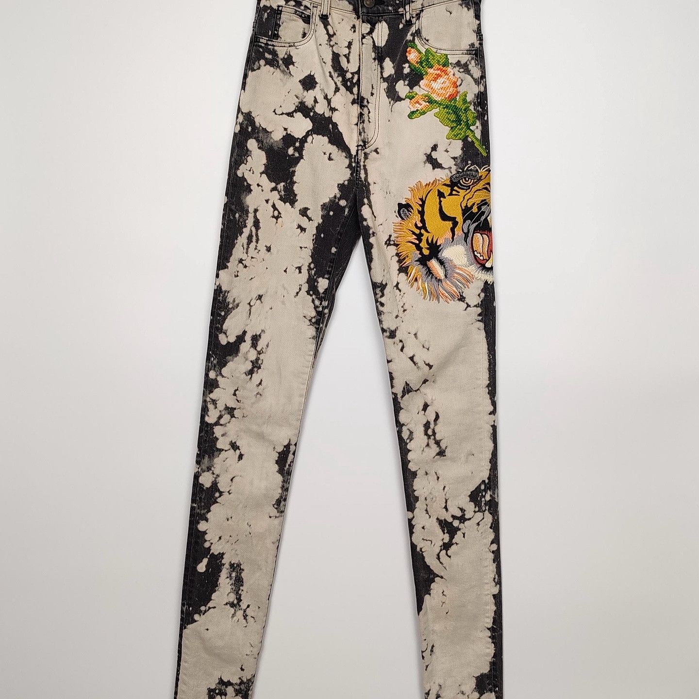 Gucci Gucci Tiger Flower Jeans Size 24 Size 24" / US 00 / IT 34 - 1 Thumbnail