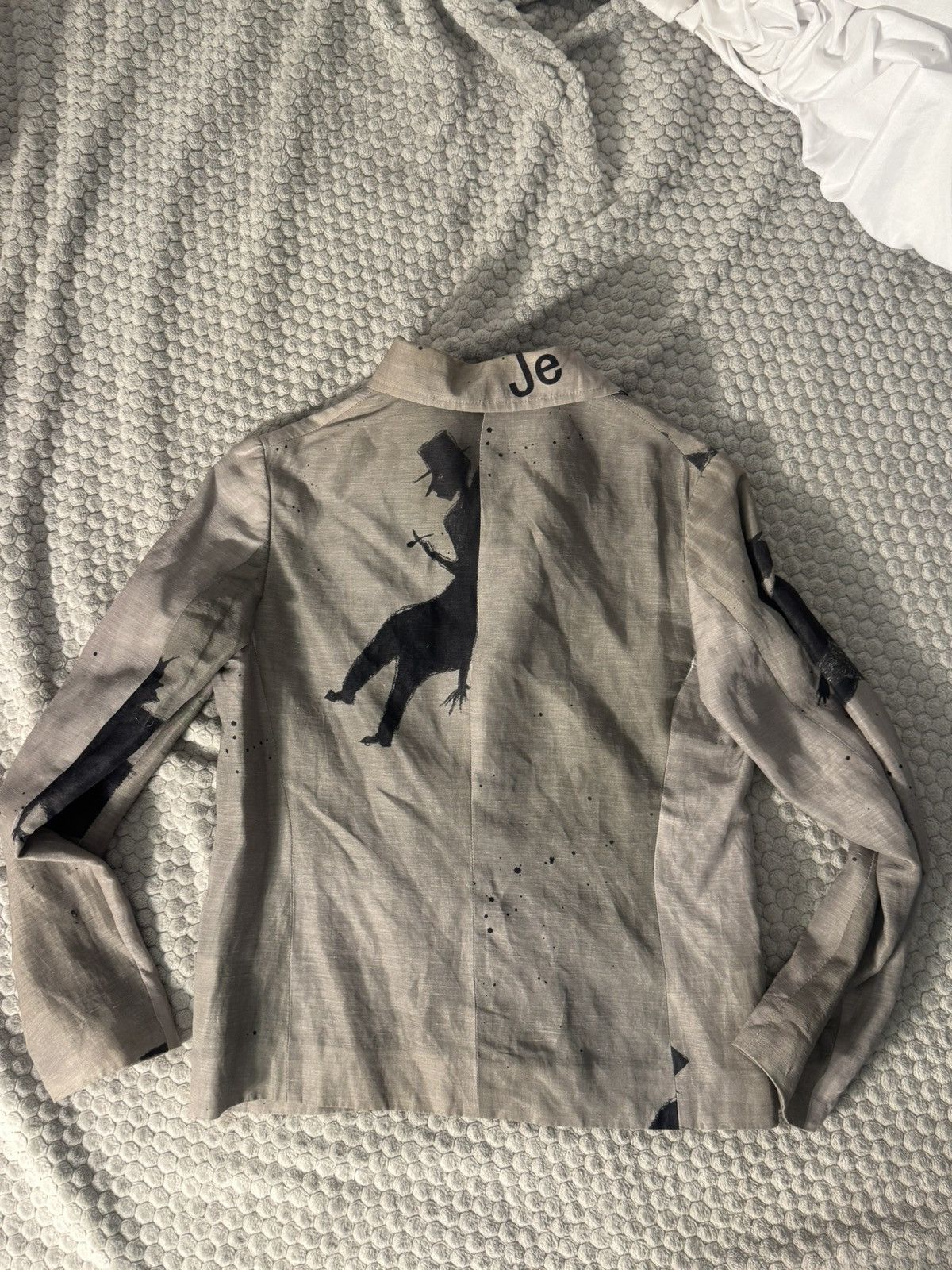 Y's Yohji Yamamoto Y’s Vintage Hat Actress Blazer Size 2 Grey Size 38S - 7 Thumbnail