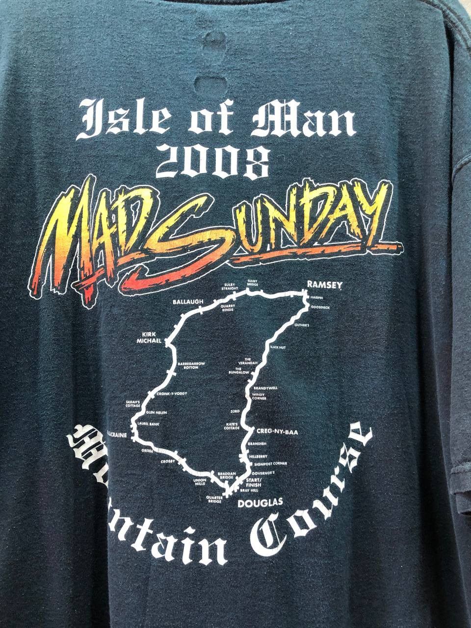 Vintage Vintage Isle of Man 2008 Mad Sunday Racing Moto Tee T-Shirt Size US XXL / EU 58 / 5 - 10 Thumbnail