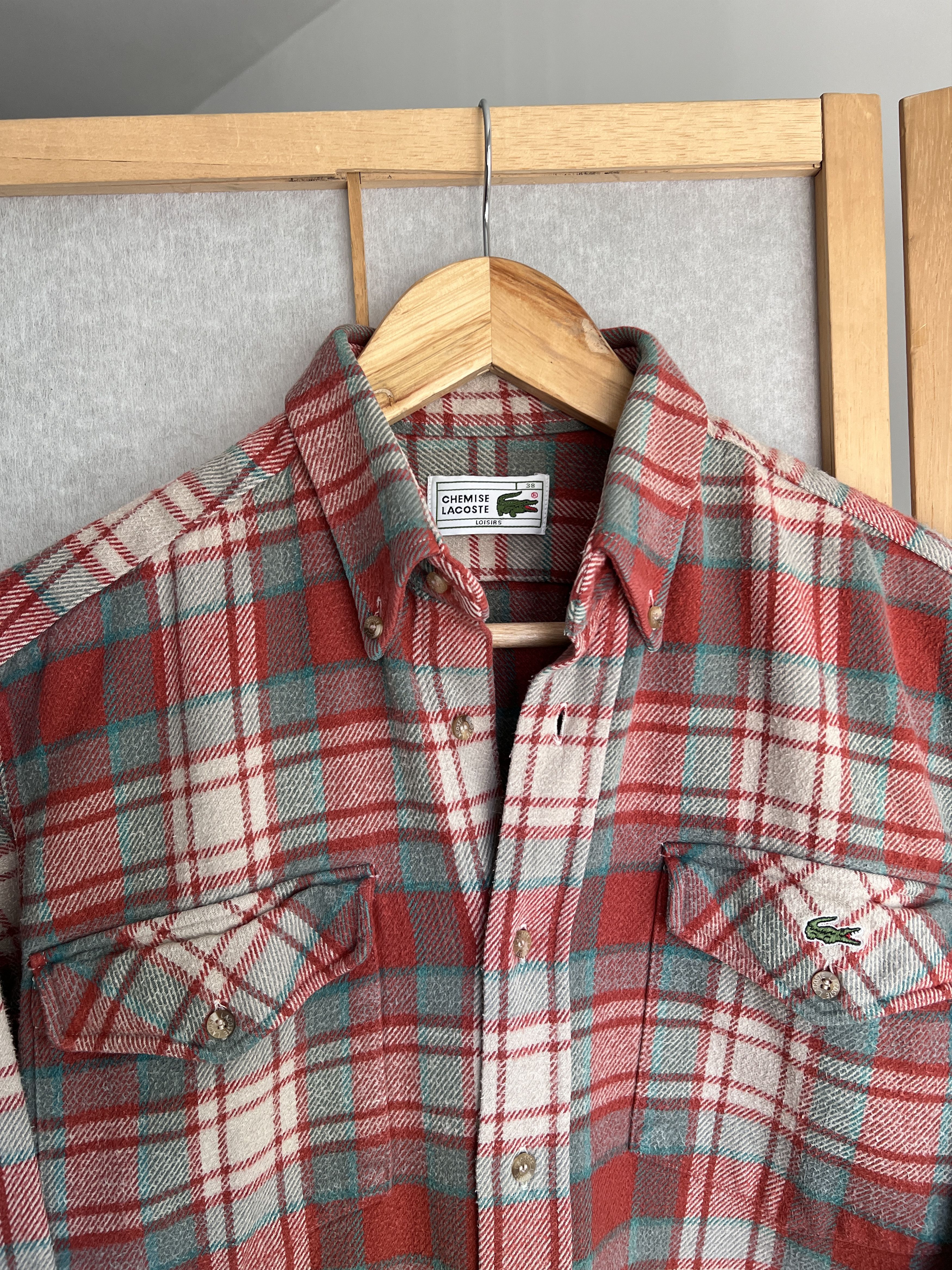 Lacoste Lacoste vintage 1990s flannel shirt plaid checked old money Size US S / EU 44-46 / 1 - 4 Thumbnail