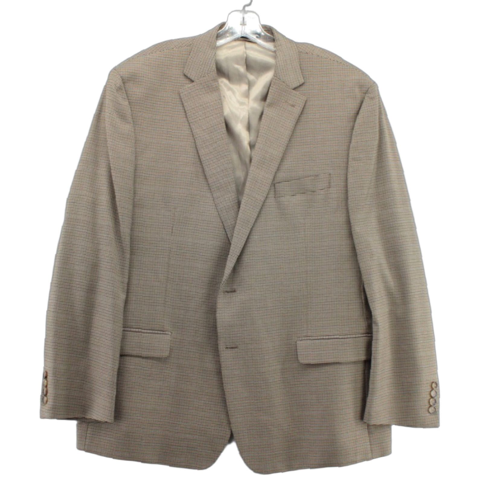 Ralph Lauren VINTAGE LRL Ralph Lauren Blazer Sport Jacket Mens 48R Brown Houndstooth Preppy Office Size 48R - 1 Thumbnail