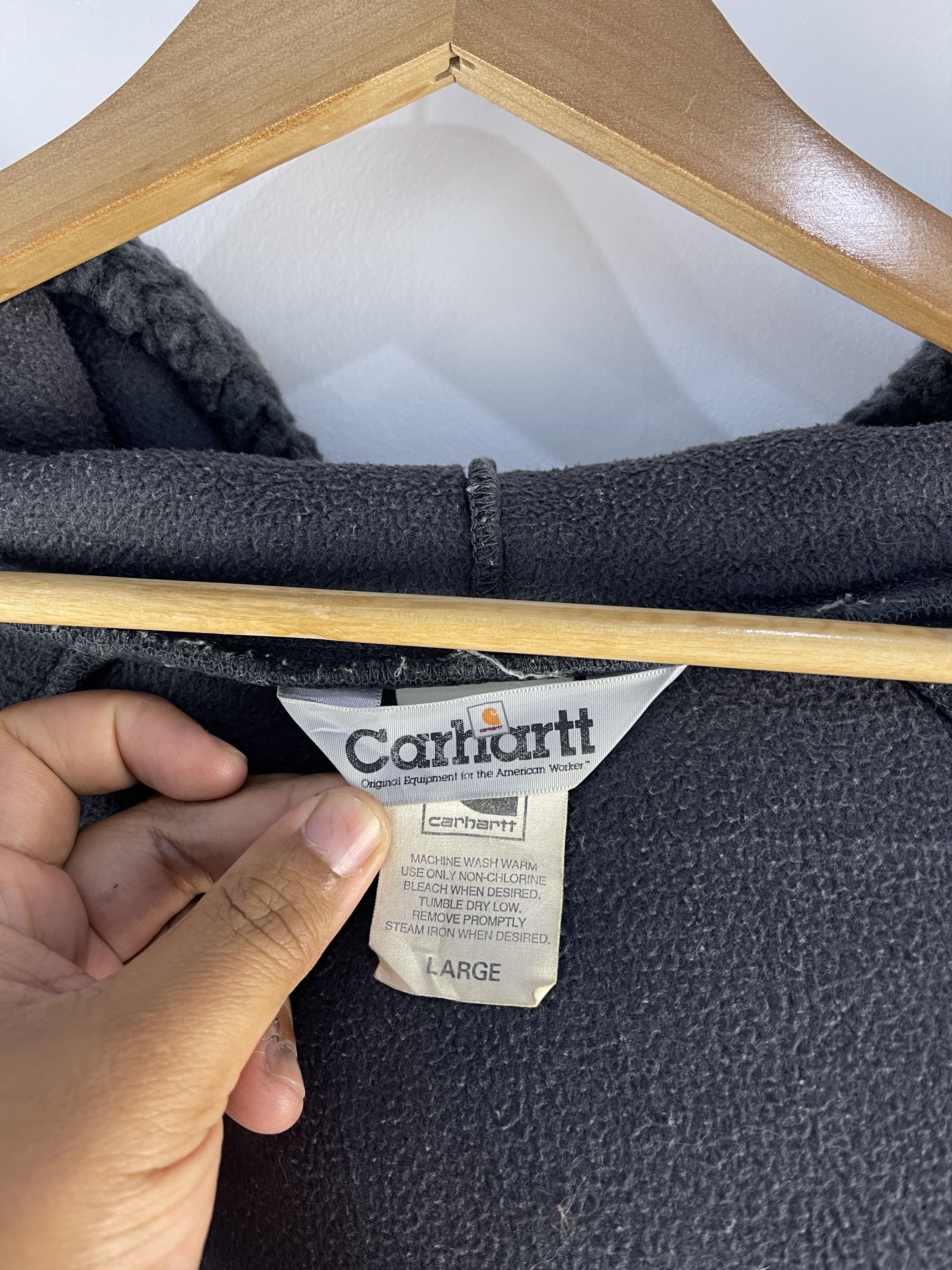 Carhartt Vintage Carhartt Fleece Hoodies Jacket Size US L / EU 52-54 / 3 - 12 Thumbnail