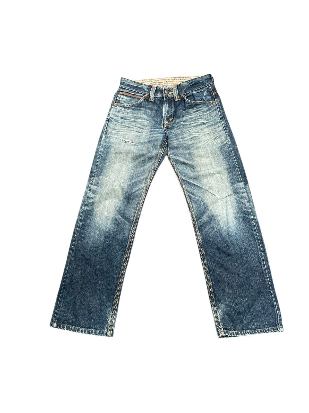 Edwin Vintage Edwin 444XVS Distresed Jeans Size US 33 - 1 Thumbnail