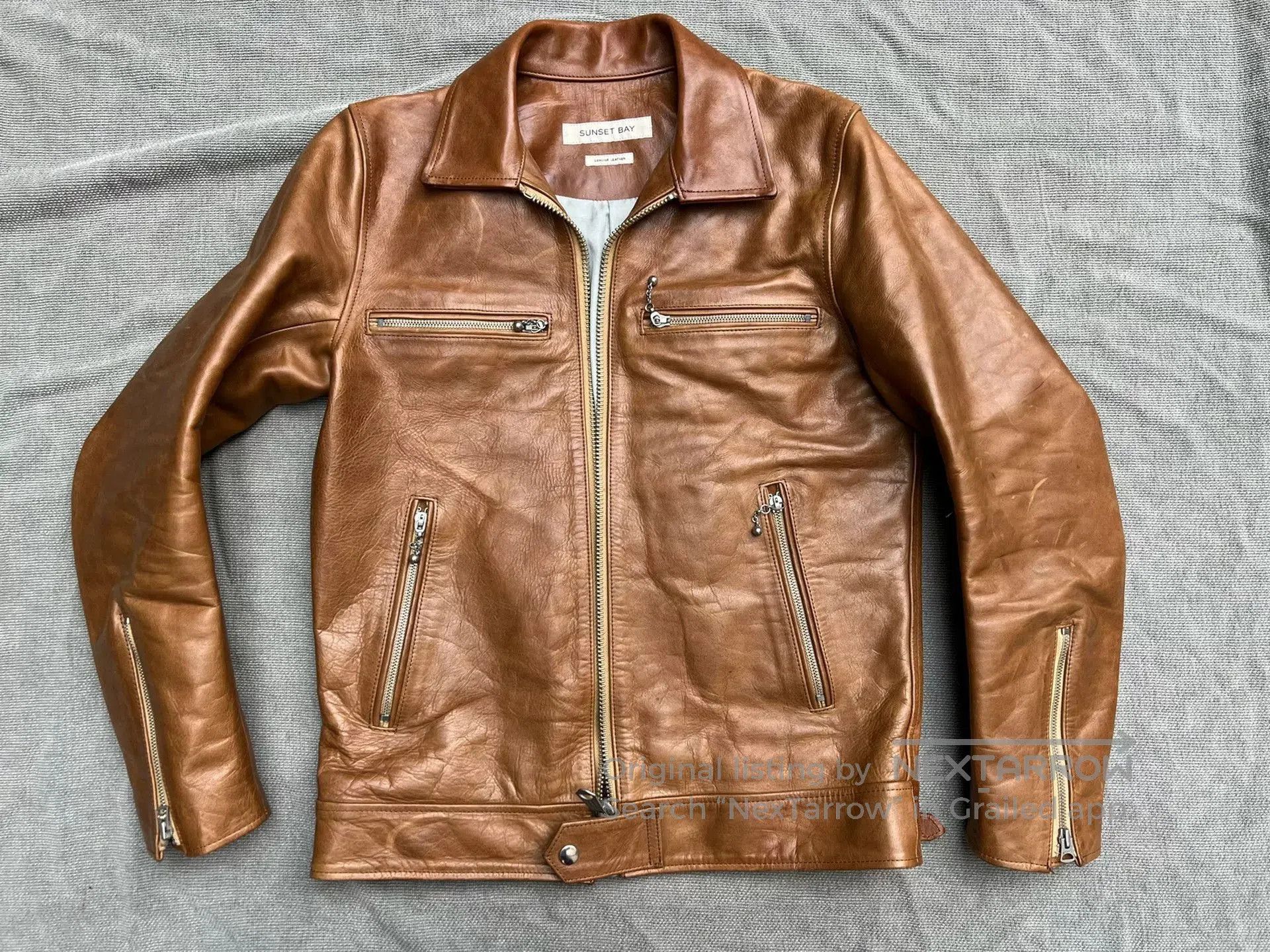 Sunset Bay Honey Leather Pocket Jacket.