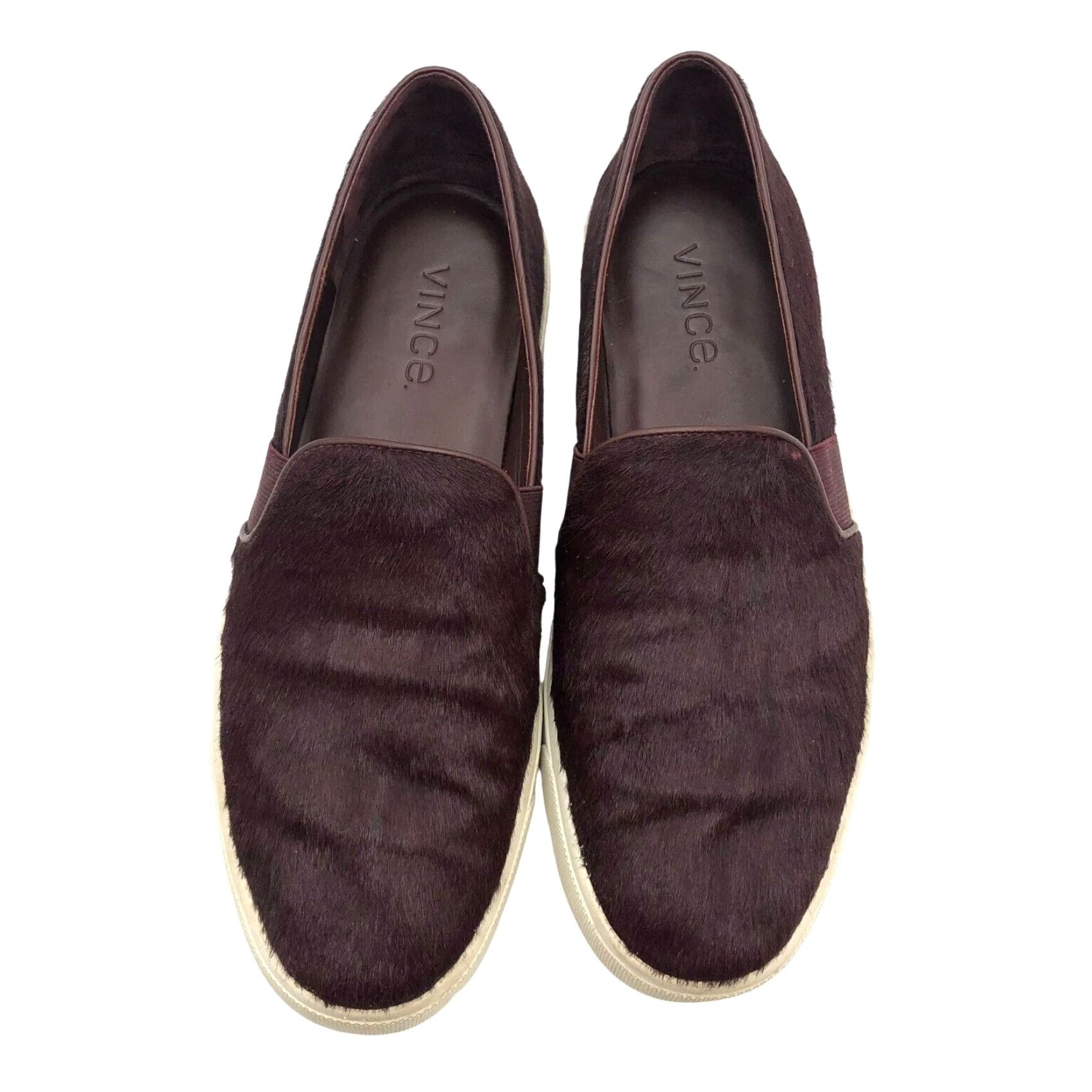 Vince Vince Calf Hair Loafer Sneakers Womens Size 8 Burgundy Red Leather Slip On M Size US 8 / IT 38 - 7 Thumbnail