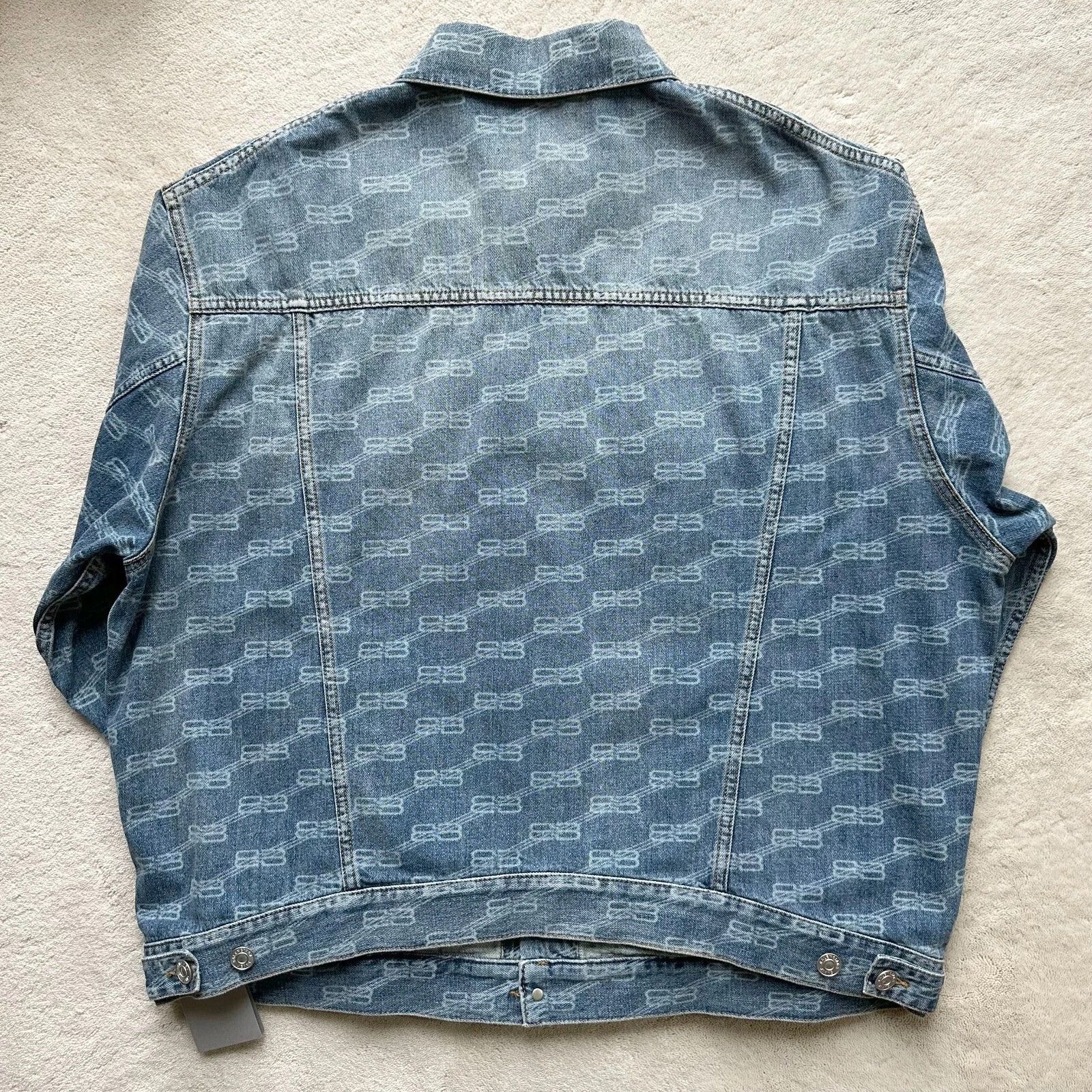 Balenciaga NWT Authentic BALENCIAGA All-Over BB Monogram LOGO JACKET Size US M / EU 48-50 / 2 - 2 Thumbnail