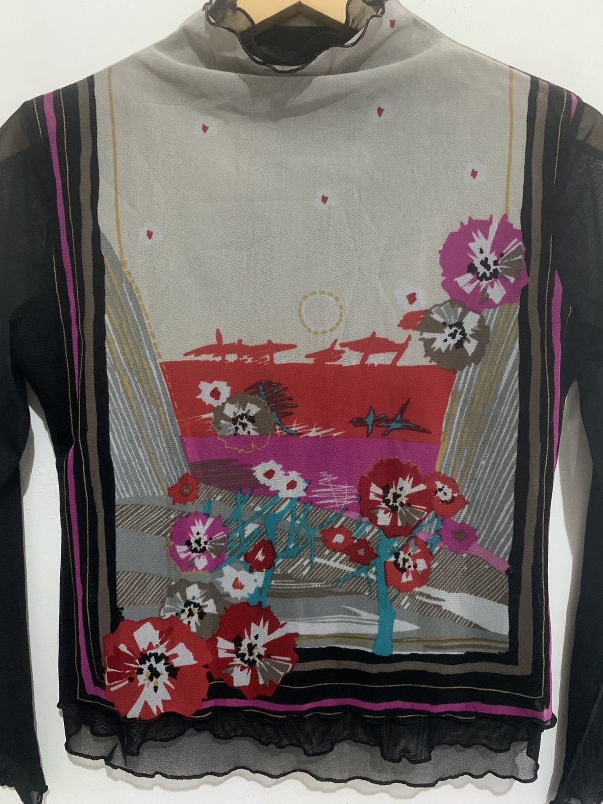 Japanese Brand Meshtop Flower women style Size XS / US 0-2 / IT 36-38 - 4 Thumbnail