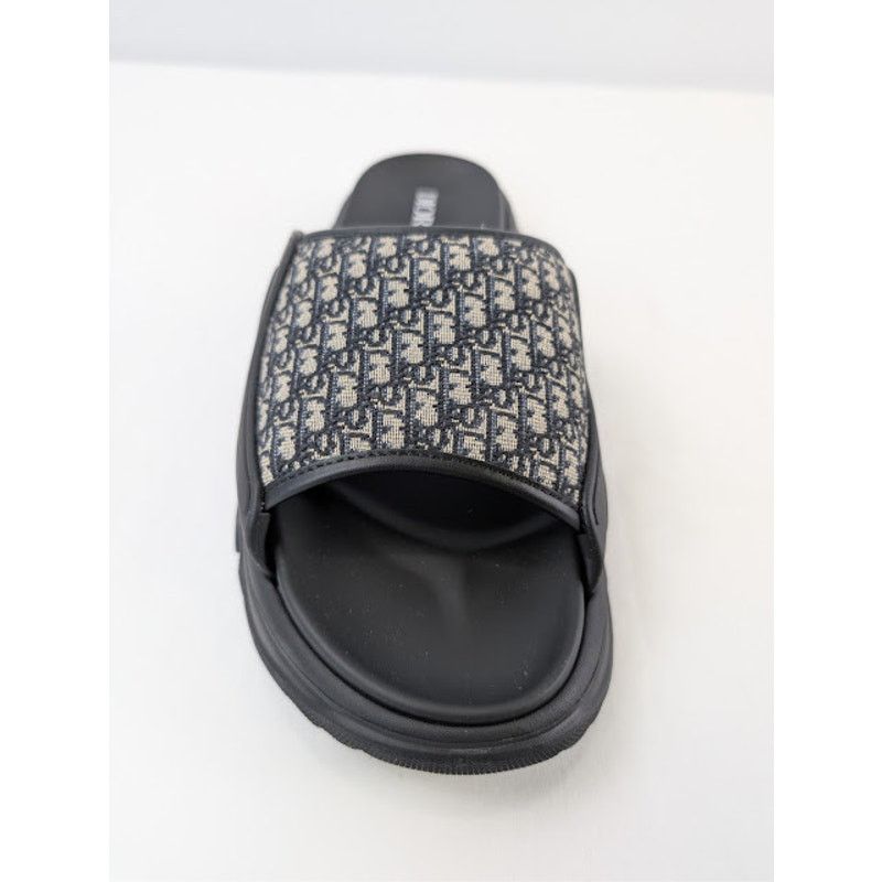 Dior o1rshd1 H-Town Single Band Slipper Sandal in Black / Beige Size US 8 / EU 41 - 16 Thumbnail