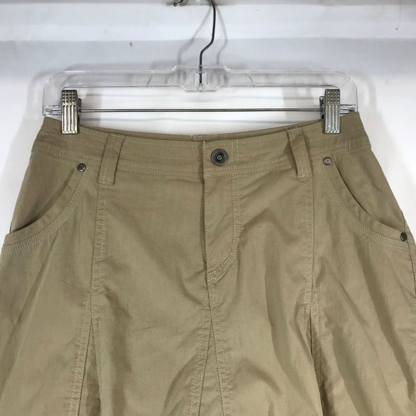 Vintage KUHL Brown Cotton Blend A-Line Skirt Womens 4 Size 27" / US 4 / IT 40 - 2 Thumbnail