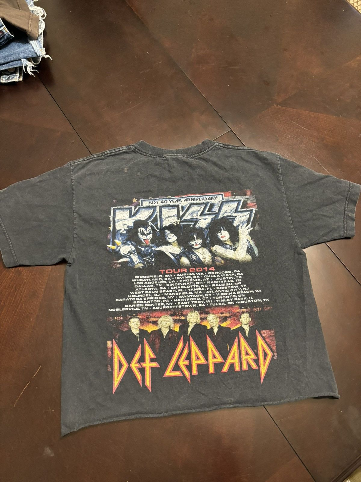 Vintage Vintage kiss and def leppard 2014 tour shirt Size M / US 6-8 / IT 42-44 - 2 Thumbnail