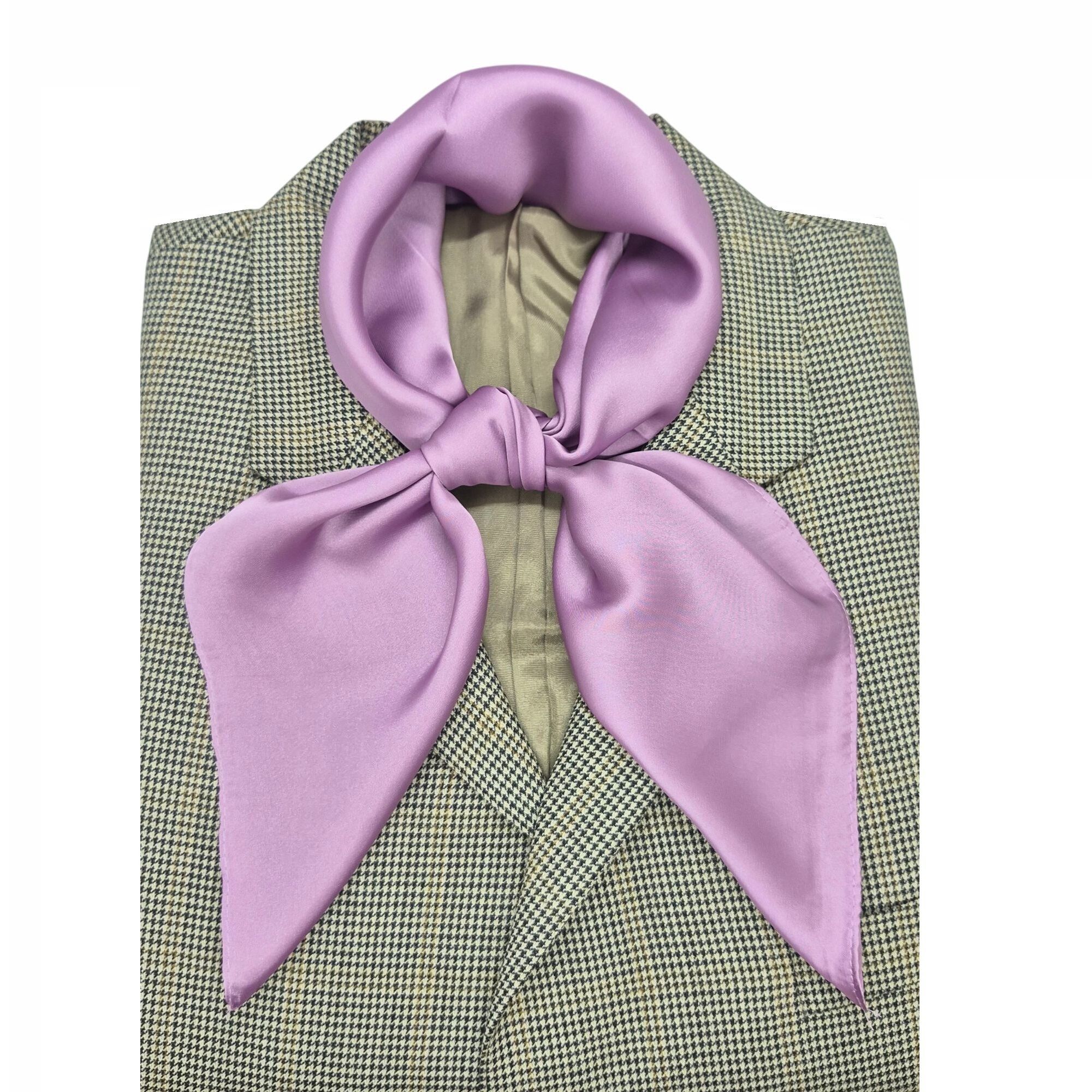 Other ✨Elegant Bandana Square Silky Scarf Lavender Solid Wrap Vers Size ONE SIZE - 1 Thumbnail