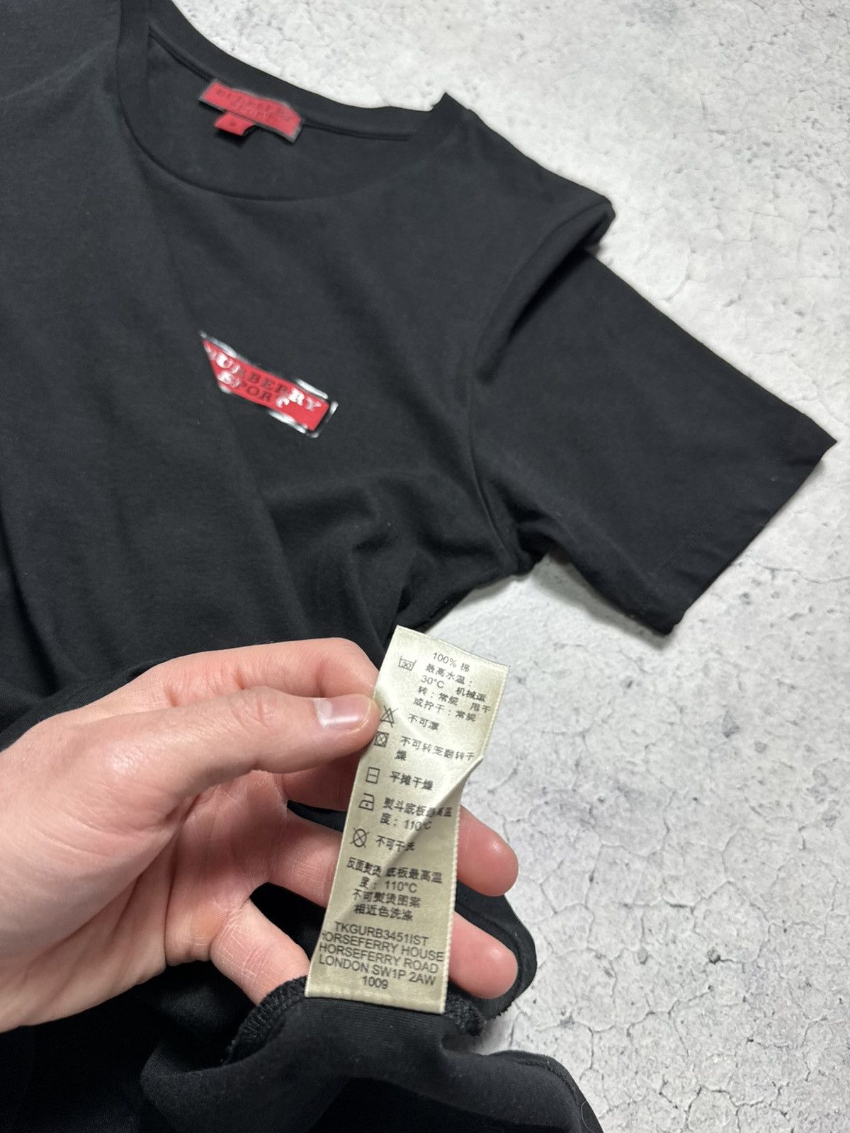 Burberry Burberry Sport Luxury T-Shirt Black Vintage Size S Size US S / EU 44-46 / 1 - 7 Thumbnail