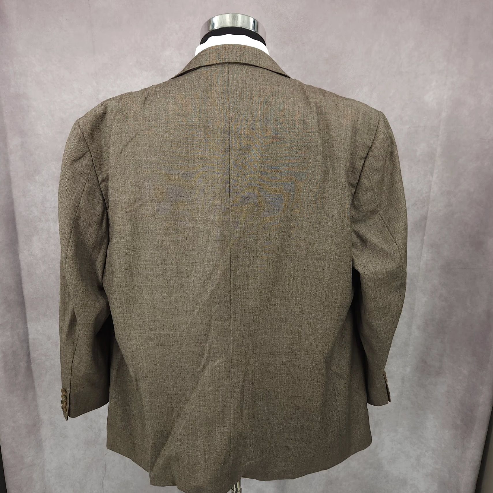 Vintage Hickey Freeman Blazer Mens 48 Gray Worsted Wool Sports Coat Jacket 2 Buttons Size 48R - 6 Thumbnail