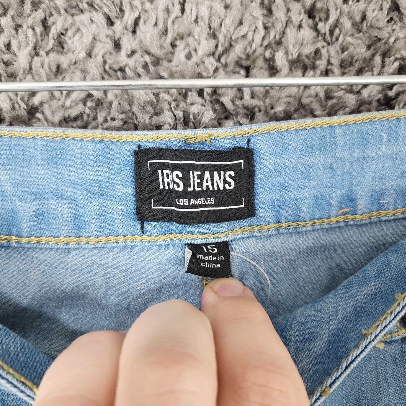 Vintage IRIS High Rise Skinny Jeans Womens Super High Waist Size 13 Blue Size 34" / US 12 / IT 48 - 4 Thumbnail