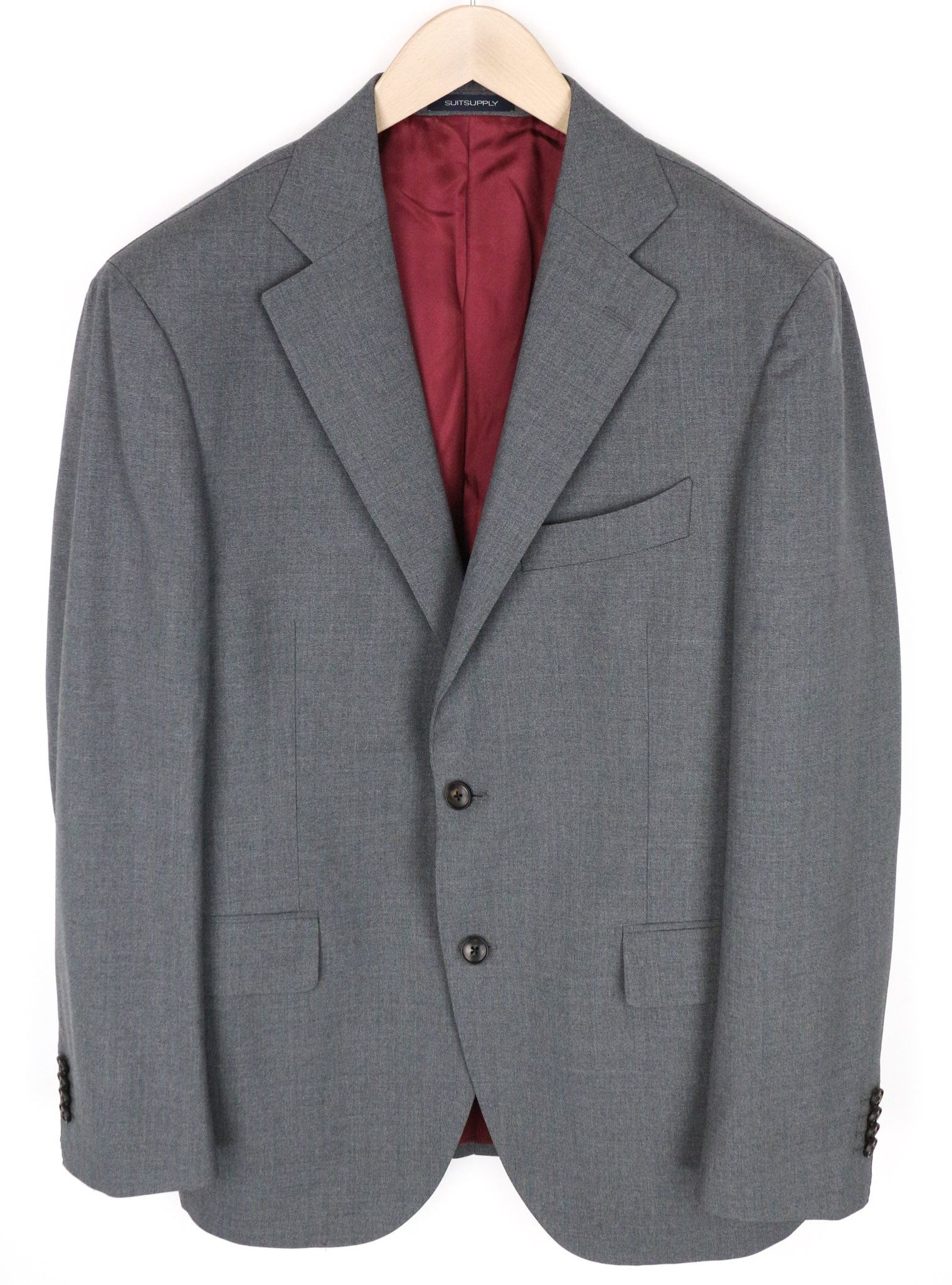 Suitsupply LA SPALLA UK44S Grey Melange Slim Wool Blazer 73454 Size 44S - 1 Thumbnail