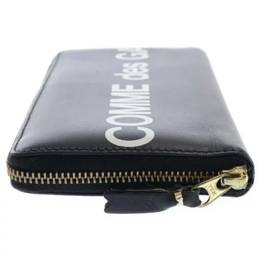 Comme des Garcons Wallet HUGE LOGO Round Zip Leather Bi-Fold Long Black Size ONE SIZE - 3 Thumbnail