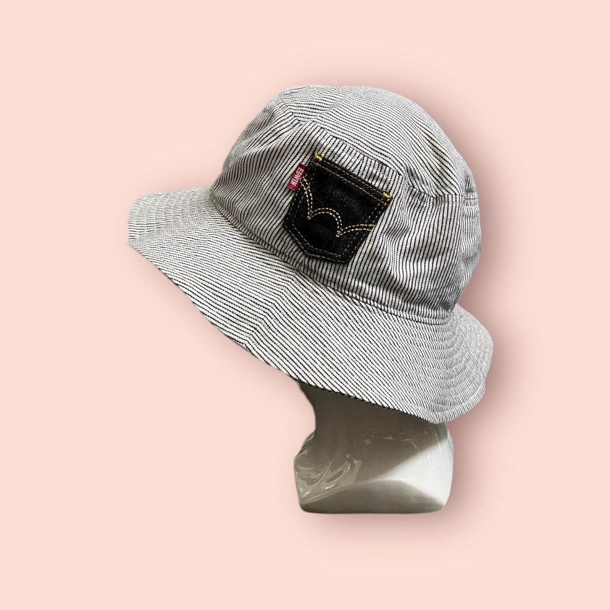 Edwin × Japanese Brand RARE VINTAGE EDWIN HICKORY STRIPED BUCKET HAT Size ONE SIZE - 8 Thumbnail