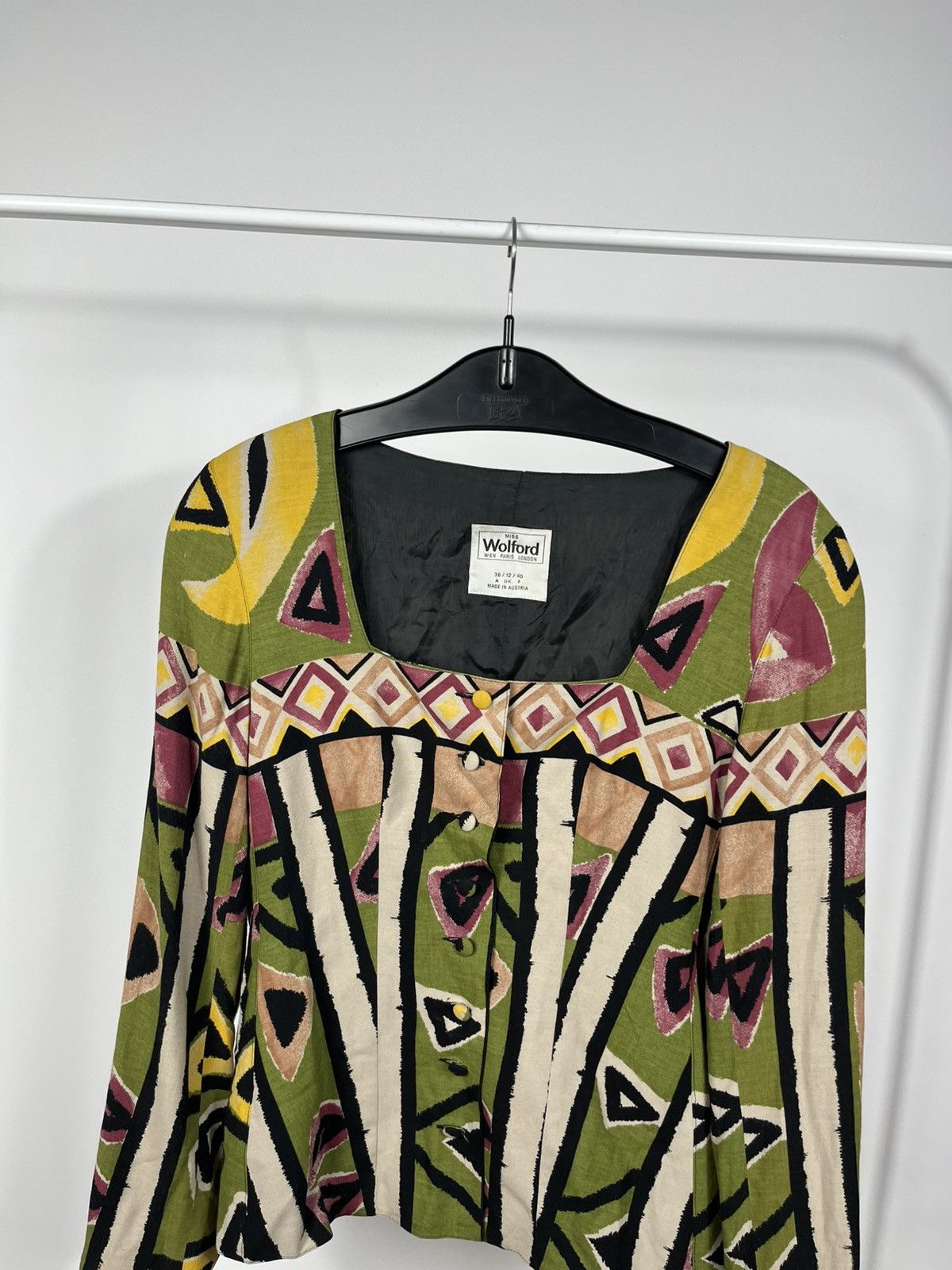 Wolford Wolford Vintage Abstract Blouse UK 12 Made in Austria Size M / US 6-8 / IT 42-44 - 2 Thumbnail