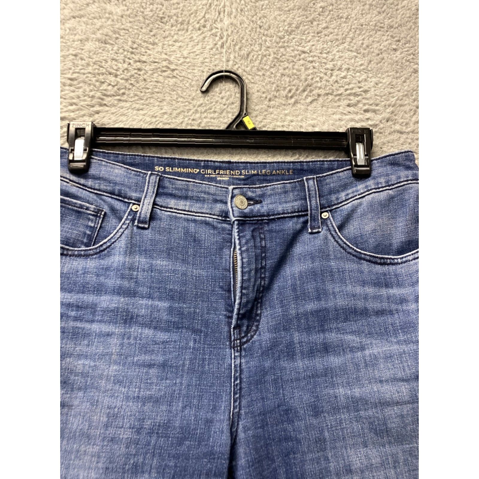 Vintage Chico's So Slimming Girlfriend Slim Leg Ankle Jeans 34x27 Blue Denim Womens Jeans Size 24" / US 00 / IT 34 - 2 Thumbnail