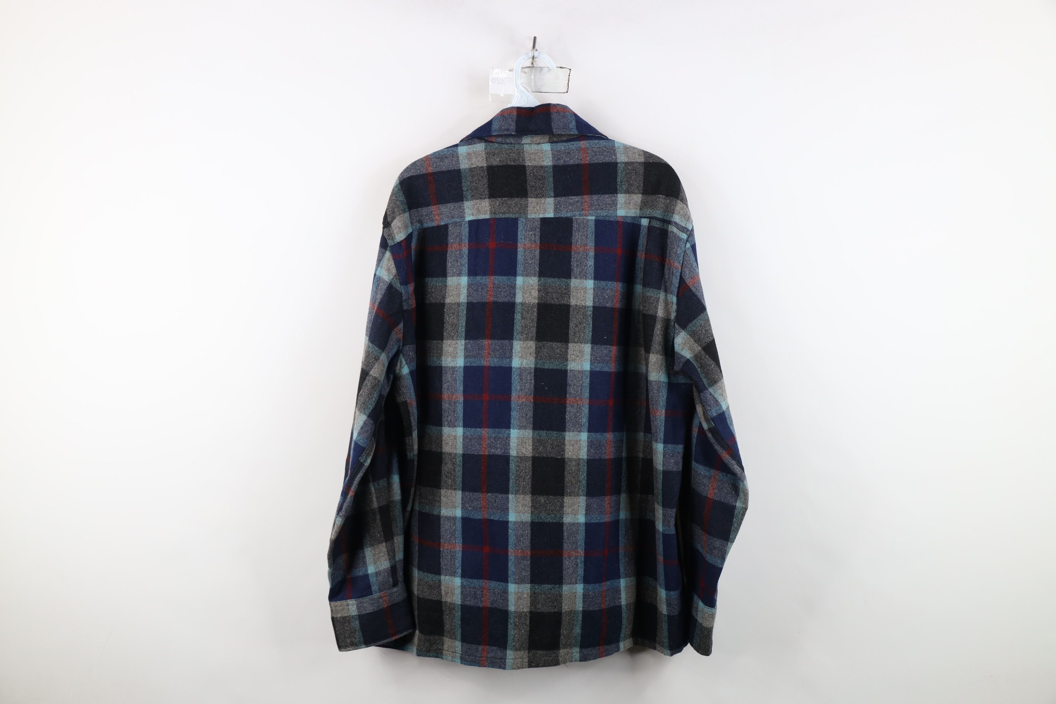 Vintage Vintage 60s 70s Streetwear Collar Board Button Shirt Plaid Size US L / EU 52-54 / 3 - 12 Thumbnail