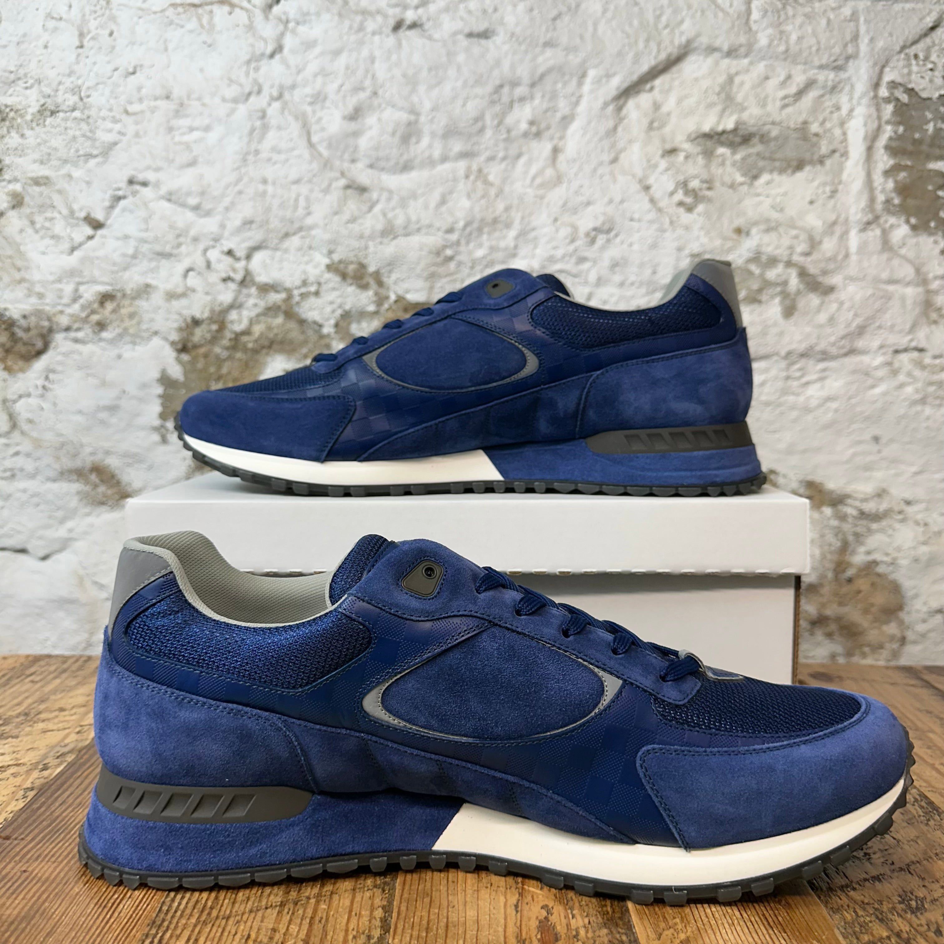 Louis Vuitton Louis Vuitton Blue Suede Runaway Sneaker Sz 13.5(12LV) NEW Size US 13 / EU 46 - 2 Thumbnail
