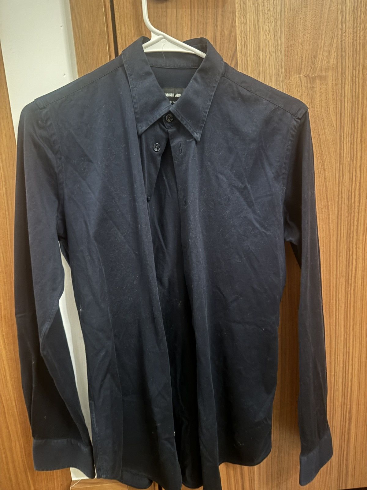 Giorgio Armani Giorgio Armani Dark Blue button up Size US S / EU 44-46 / 1 - 1 Thumbnail