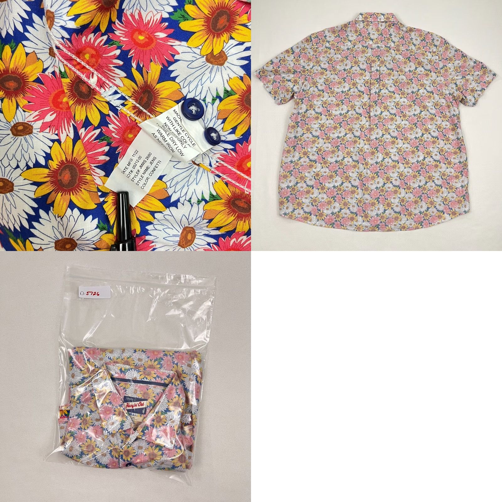 johnnie-O VINTAGE Johnnie O Shirt Mens 2XL Pink Floral Hawaiian Button Up Preppy Size US XXL / EU 58 / 5 - 8 Thumbnail