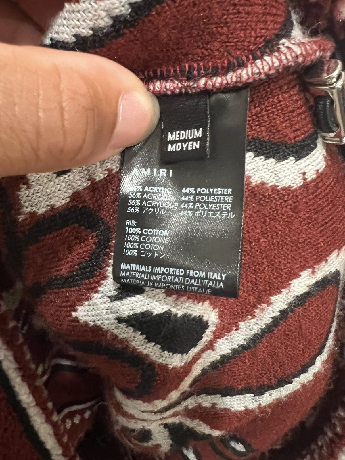 Amiri Amiri Bandana Fleece Hoodie Size US M / EU 48-50 / 2 - 8 Thumbnail