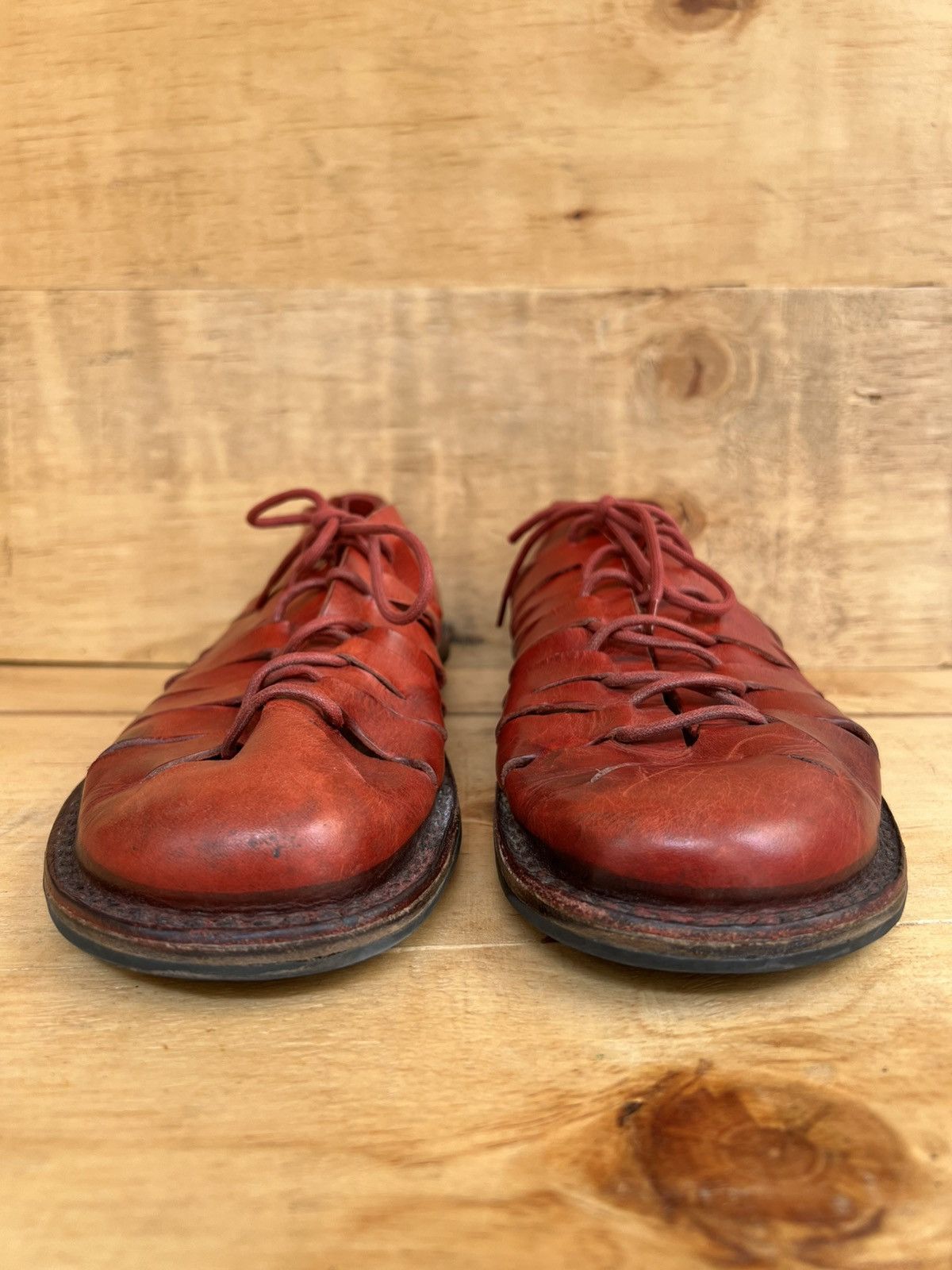 Trippen TRIPPEN Germany Handcrafted Red Leather Ankle Boots Size US 7.5 / EU 40-41 - 5 Thumbnail