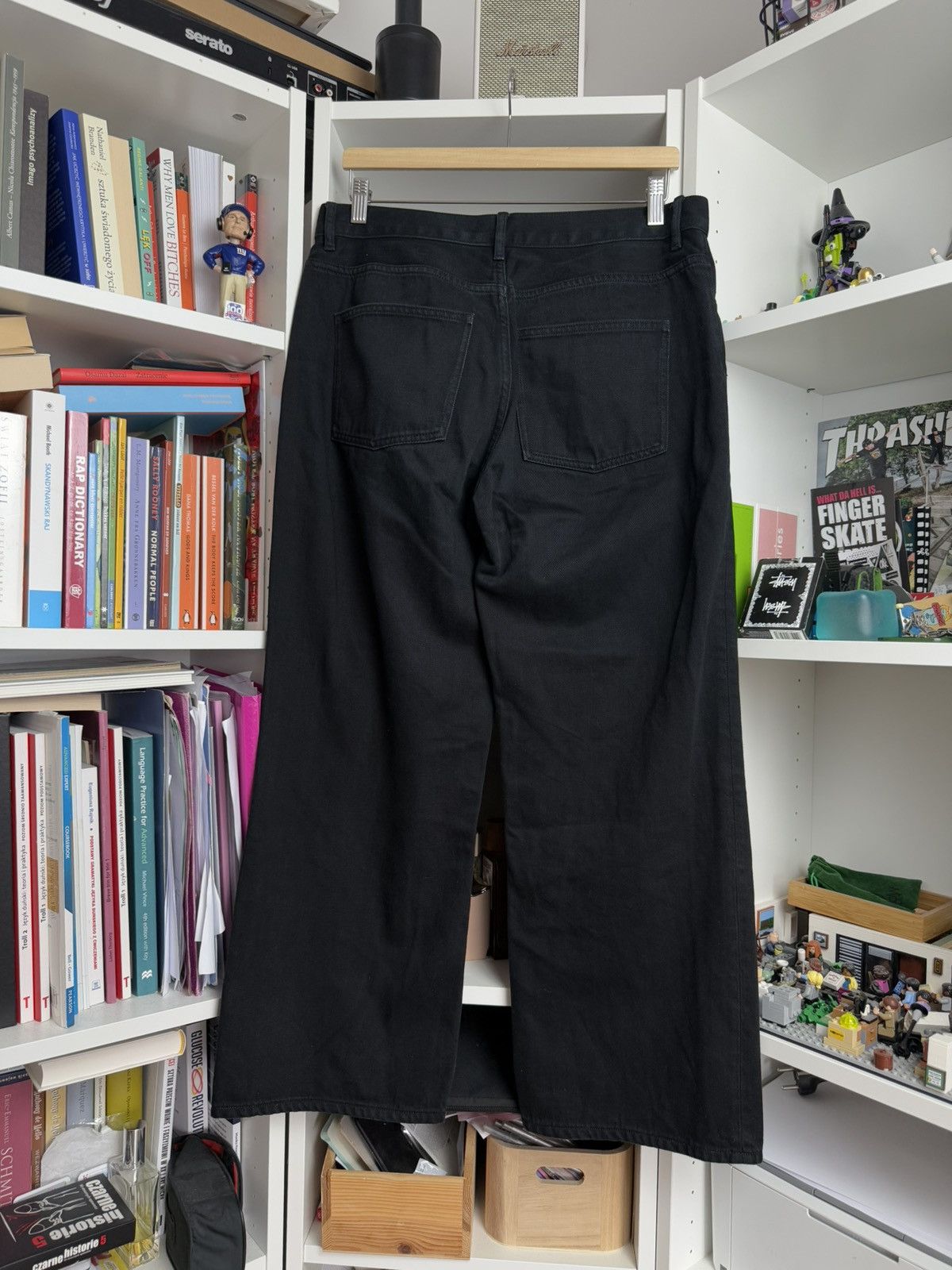 Cos × Designer Cos basic black wide leg crop denim Jenas pants 32 designer Size 32" / US 10 / IT 46 - 2 Thumbnail