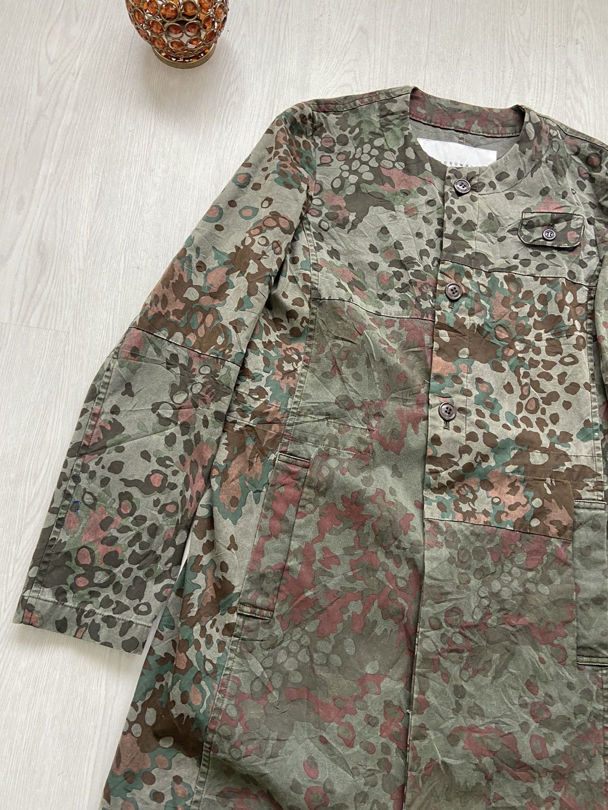 Issey Miyake × Sunao Kuwahara Vintage Archive 1990’s Sunaokuwahara Patchwork Army Jacket Size M / US 6-8 / IT 42-44 - 3 Thumbnail