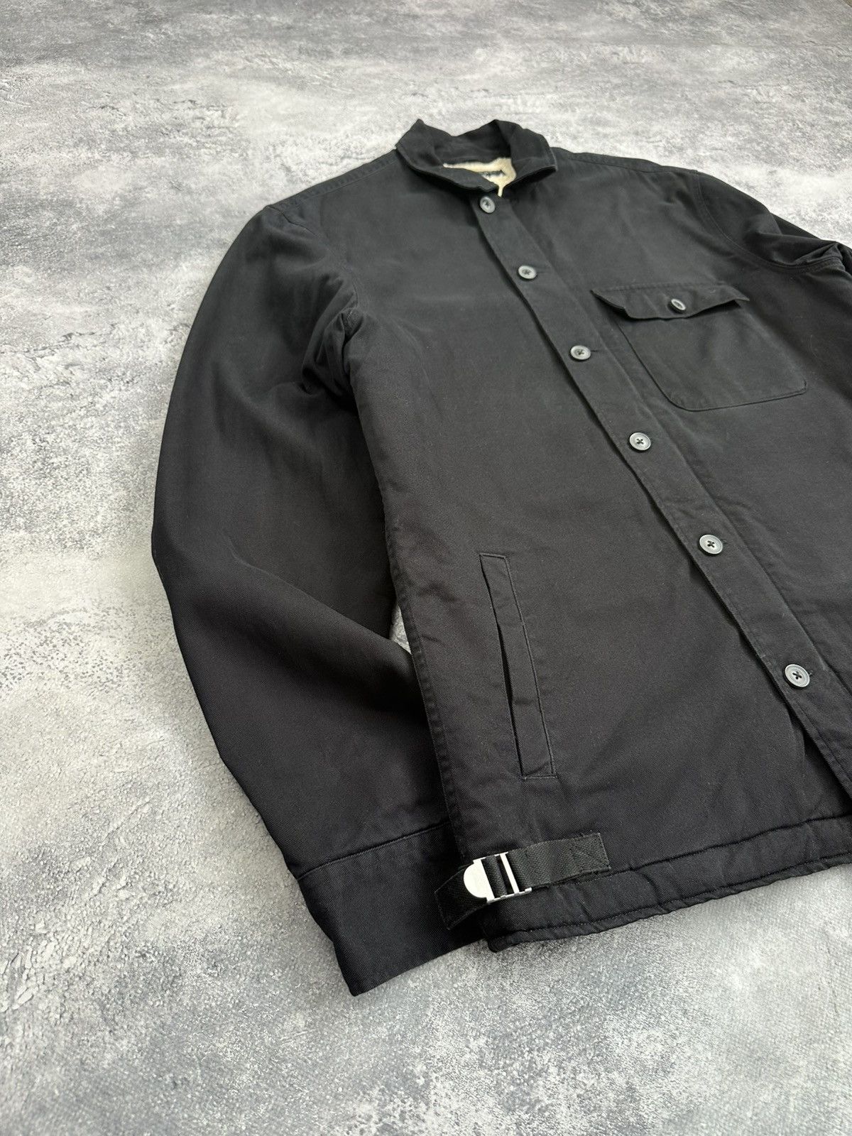 Allsaints Vintage Allsaints Black Button Zip Jacket Rare Sherpa Mens Size US M / EU 48-50 / 2 - 2 Thumbnail