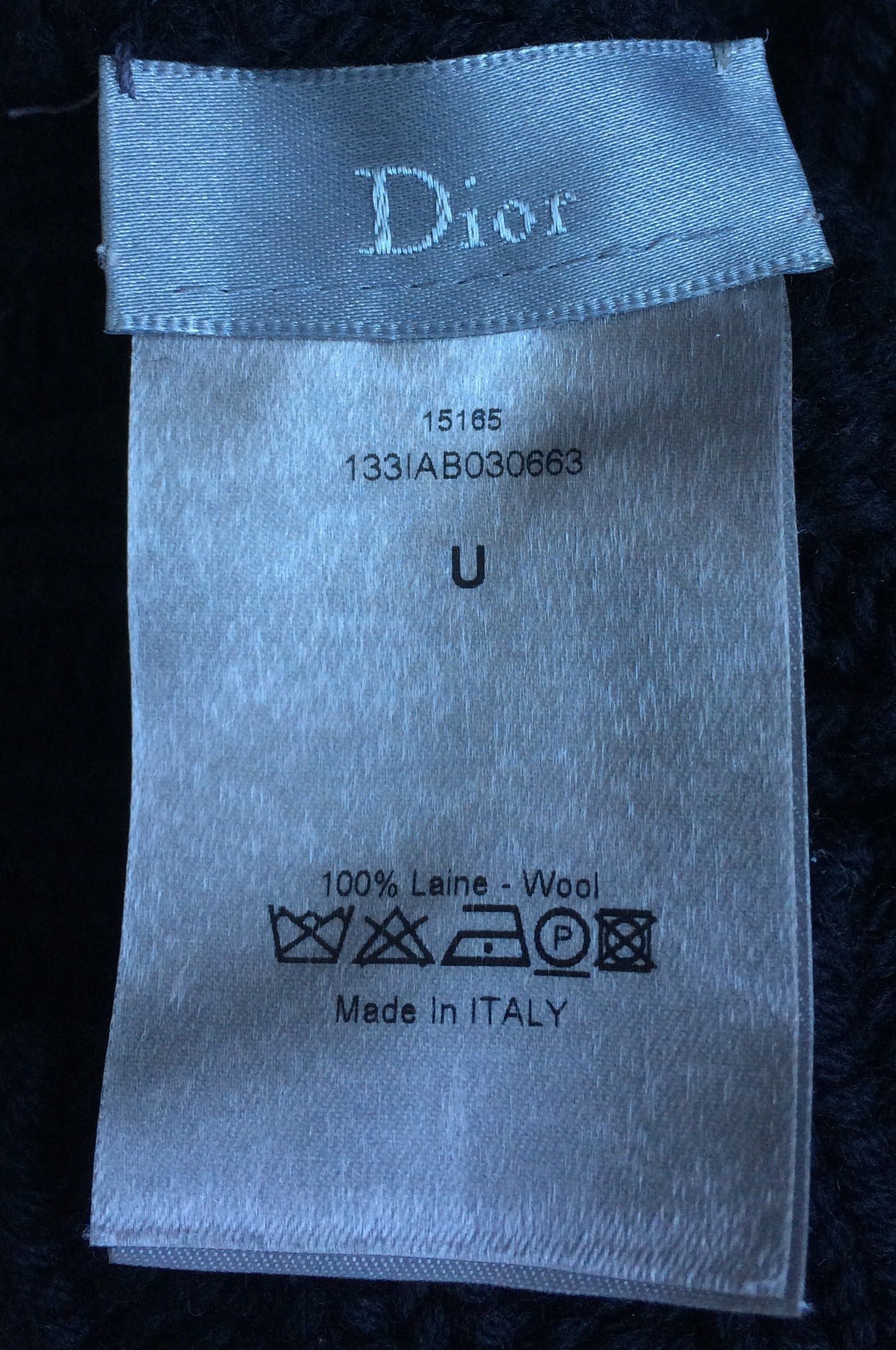 Dior Dior Leather Logo Patch Beanie Hat Size ONE SIZE - 4 Thumbnail