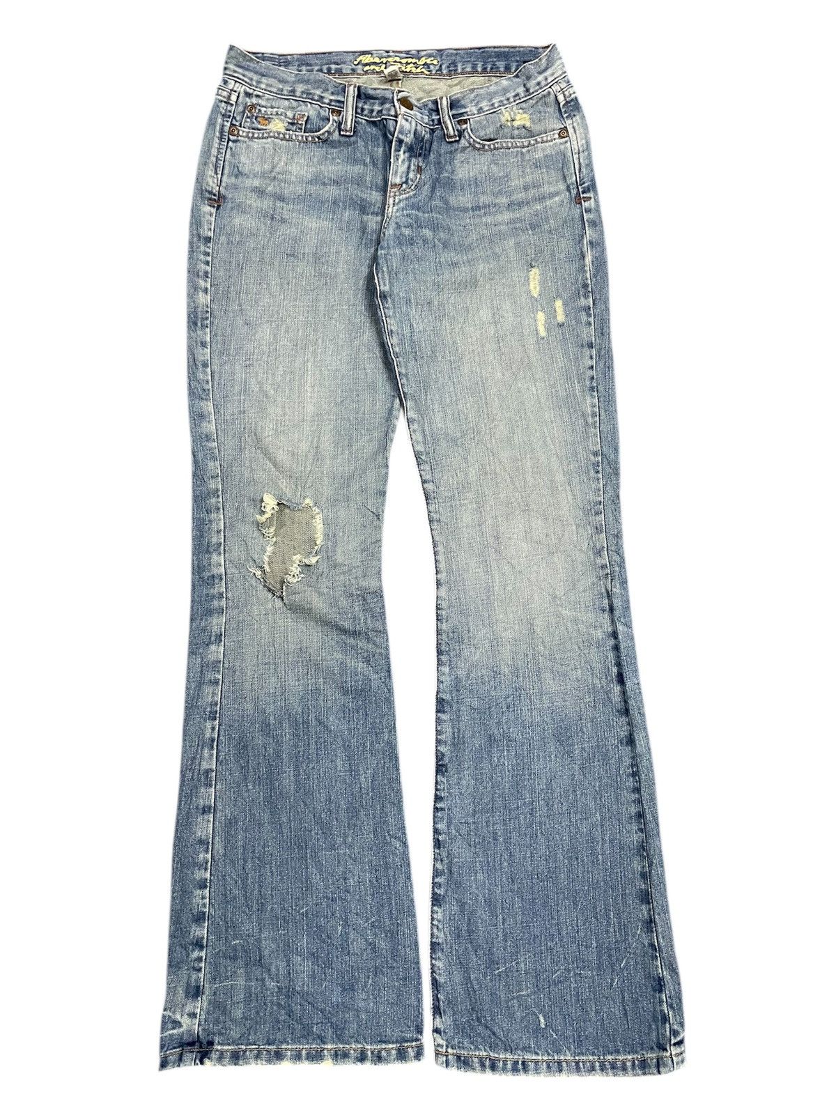 Abercrombie & Fitch Y2k flare abercrombie & fitch Punk Distressed Jeans Size 29" - 3 Thumbnail