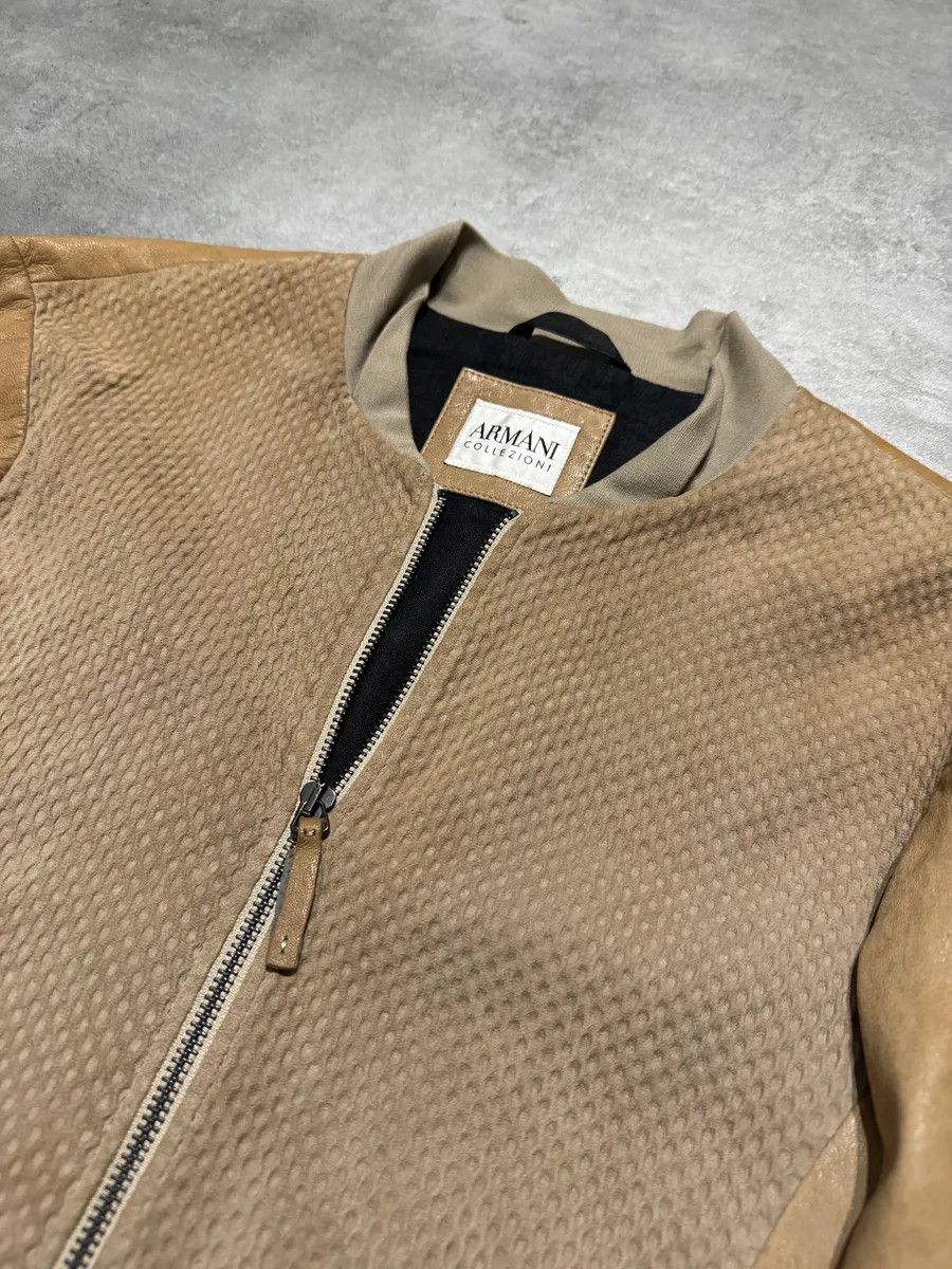 Armani Collezioni Armani Collezioni Biker Soft Beige Leather Jacket Size US M / EU 48-50 / 2 - 7 Thumbnail