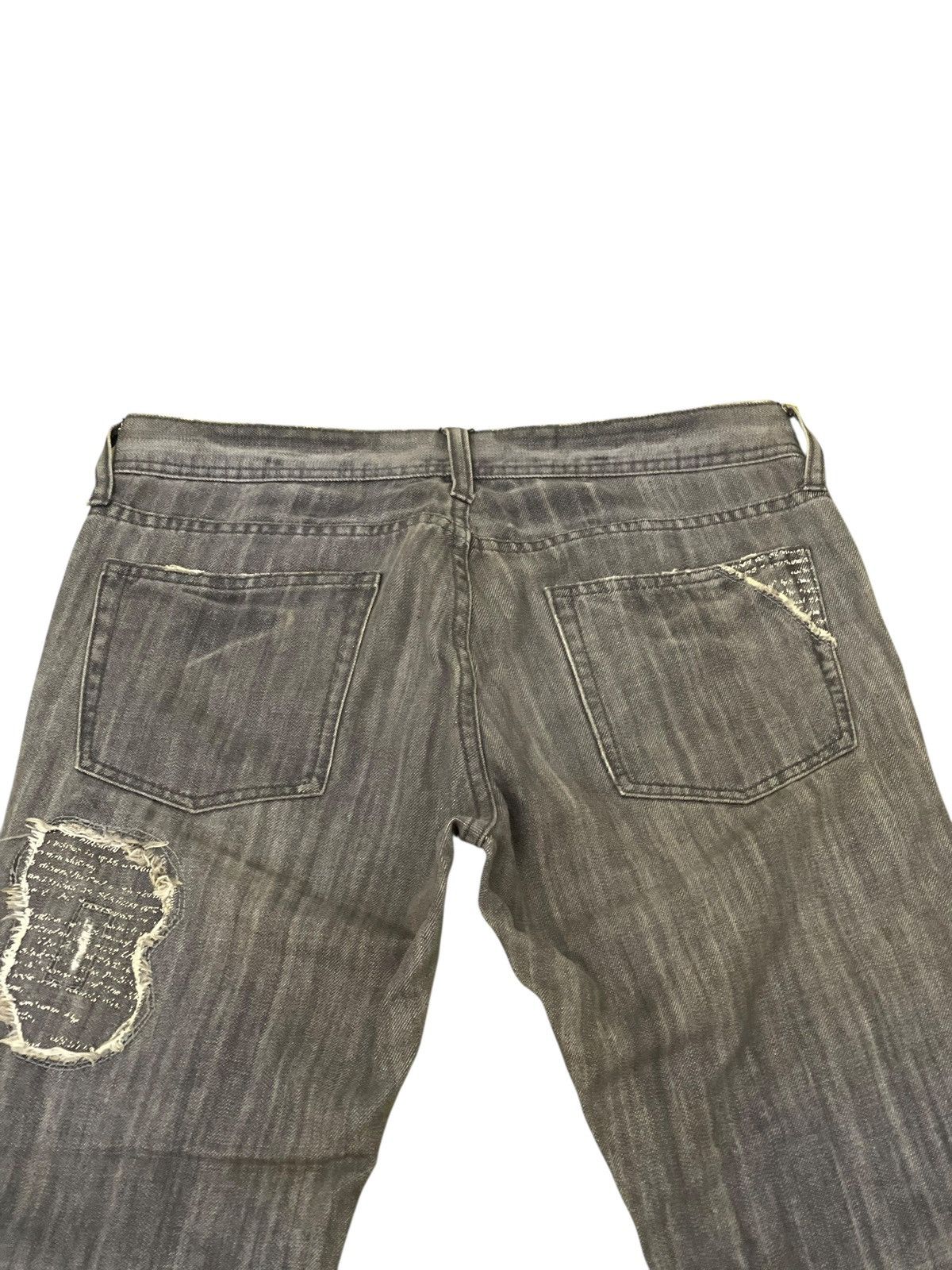 Japanese Brand Flare Jeans Edge Rupert Patchwork Distress Boot Cut 1🟦7 Size US 32 / EU 48 - 19 Thumbnail