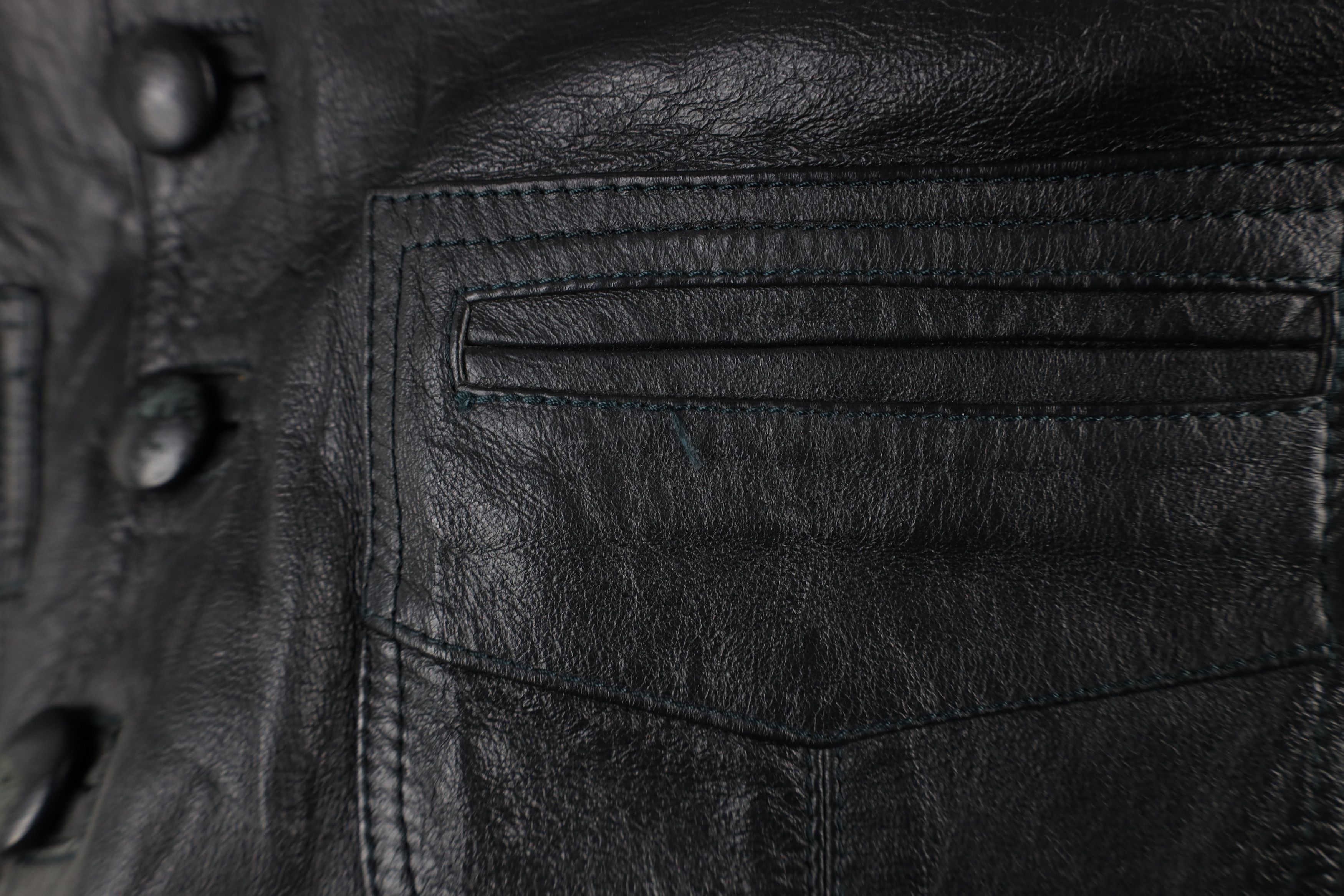 Vintage Vintage 60s 70s Streetwear Leather Button Vest Jacket Black Size US XL / EU 56 / 4 - 8 Thumbnail