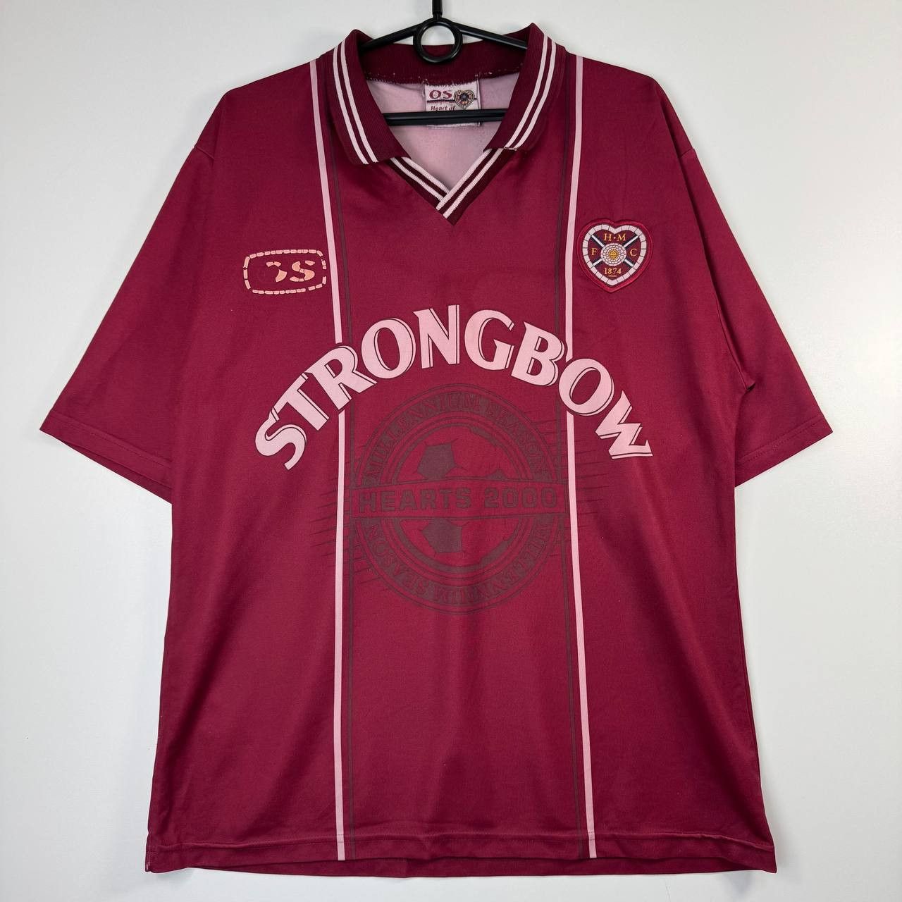 Other Hearts Strongbow Vintage Football Shirt Maroon Mens Size M Size US M / EU 48-50 / 2 - 1 Thumbnail