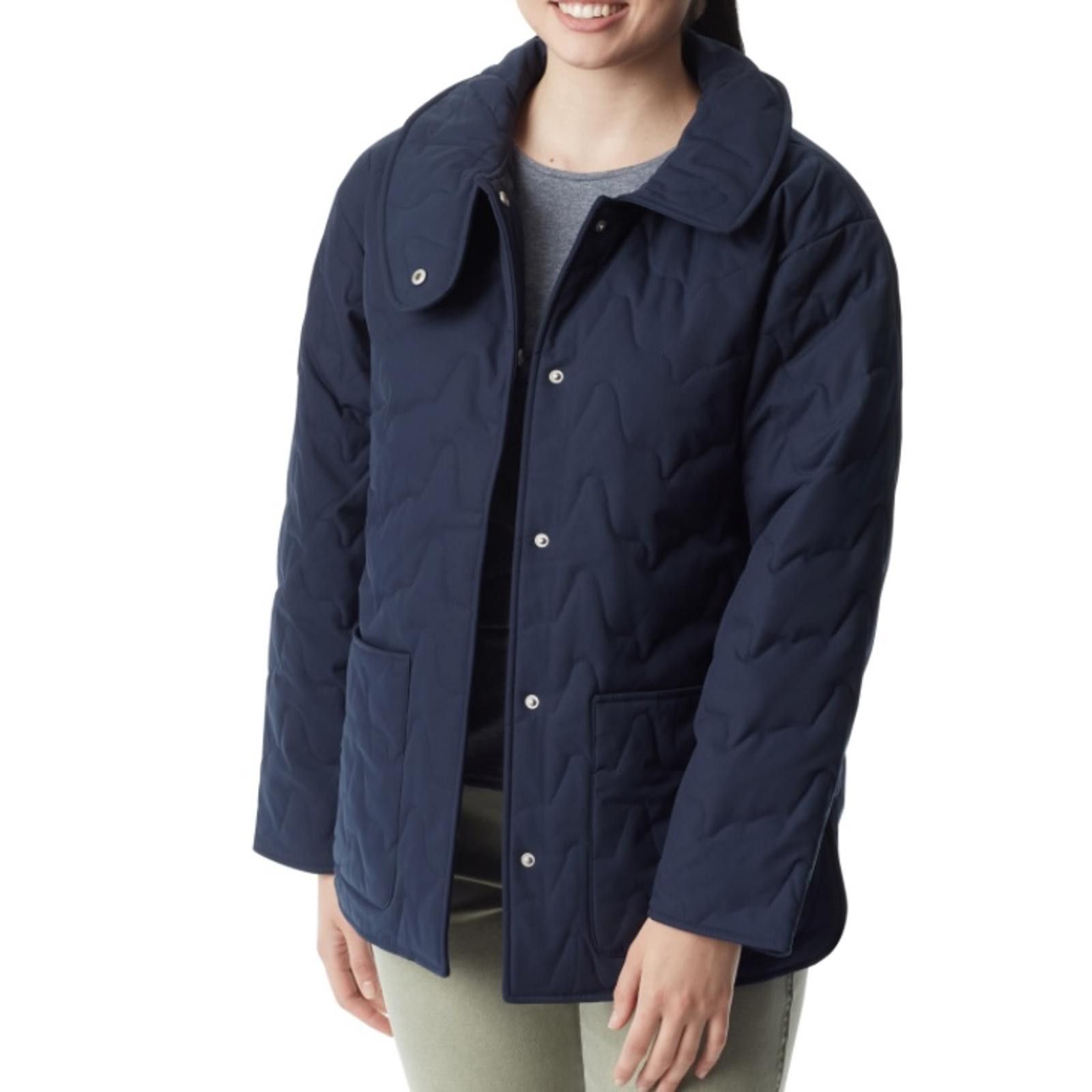 Designer Bass Outdoor Women Quilted Long-Sleeve Navy Jacket Size L Size L / US 10 / IT 46 - 1 Thumbnail