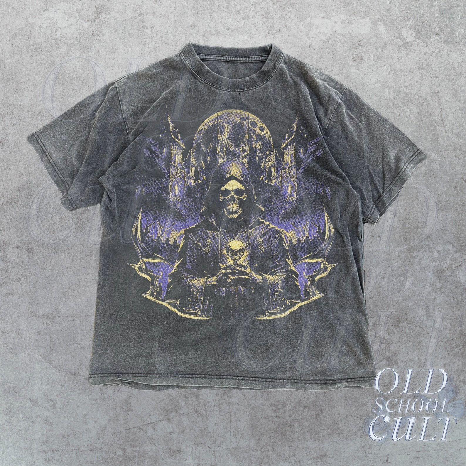 The Unbranded Brand Skeleton Dark Art Vintage 90s Graphic Shirt Size US M / EU 48-50 / 2 - 1 Thumbnail