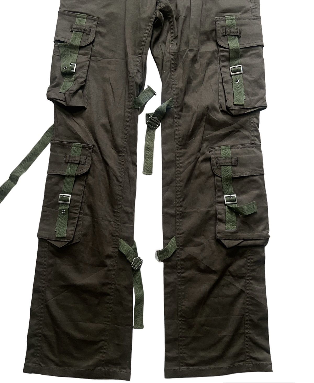 Japanese Brand Vintage Modem Lovers Tactical Bondage Flare Pants Size US 30 / EU 46 - 4 Thumbnail