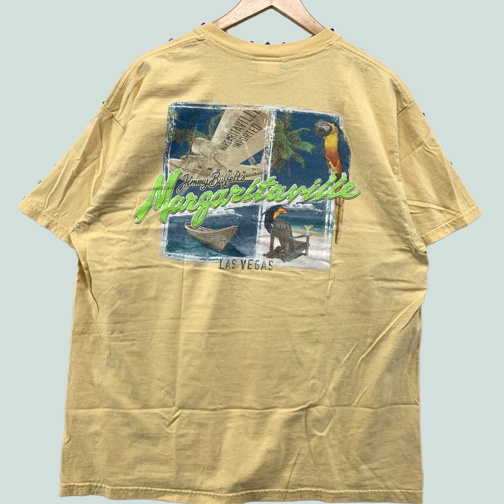 Vintage VINTAGE Margaritaville Shirt Yellow Adult XL Mens 23.5x29 Las Vegas Jimmy Buffett Margaritaville Shirt Yellow XL Mens Size US XL / EU 56 / 4 - 1 Thumbnail