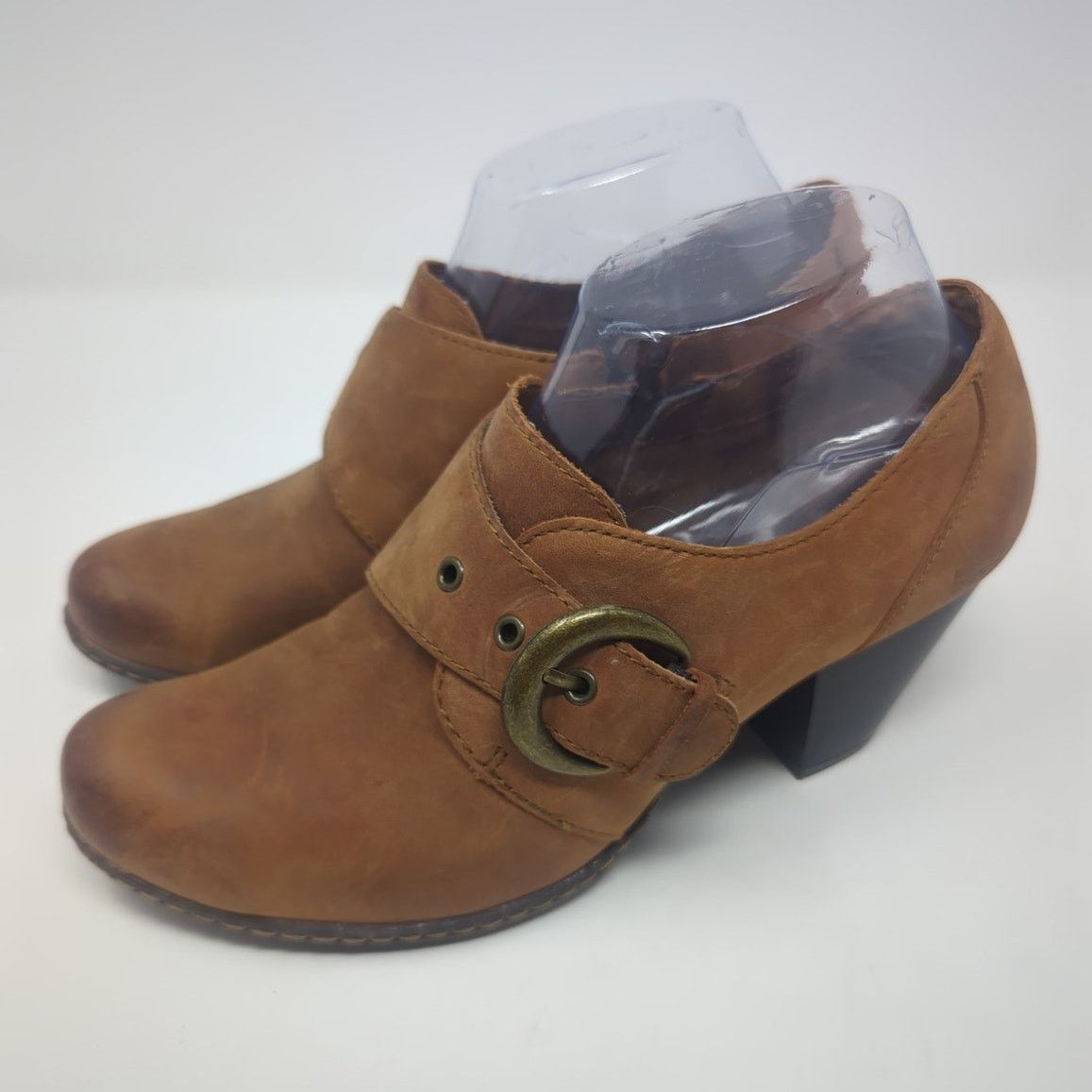 Boc BOC Brown Zip Up Buckle Block Heel Ankle Booties Size 8 Size US 8 / IT 38 - 1 Thumbnail